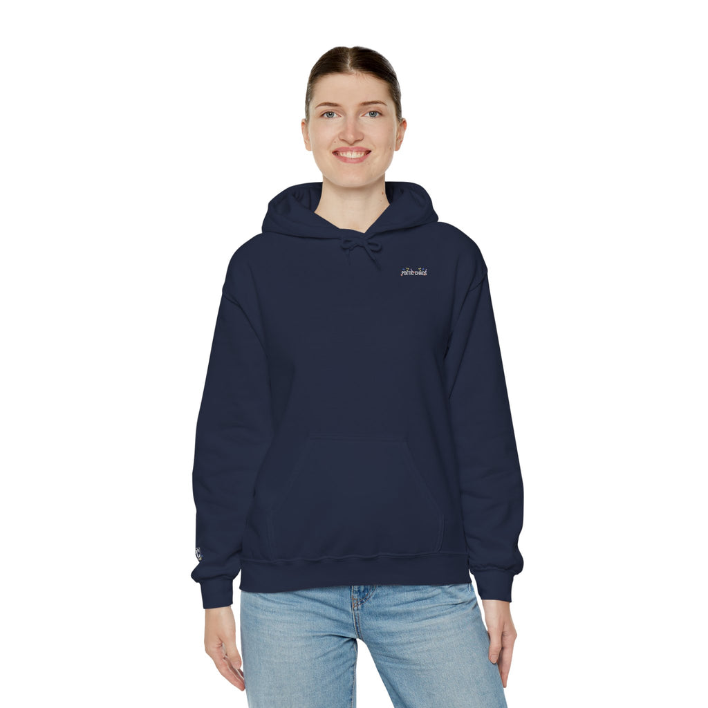 Poetic Chaos Pullover Hoodie Floral White Logo
