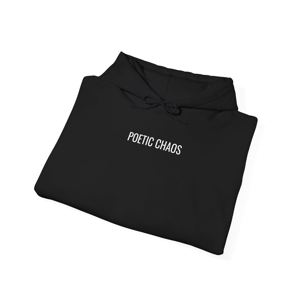 Poetic Chaos Hoodie — Minimal Black Streetwear Pullover white label