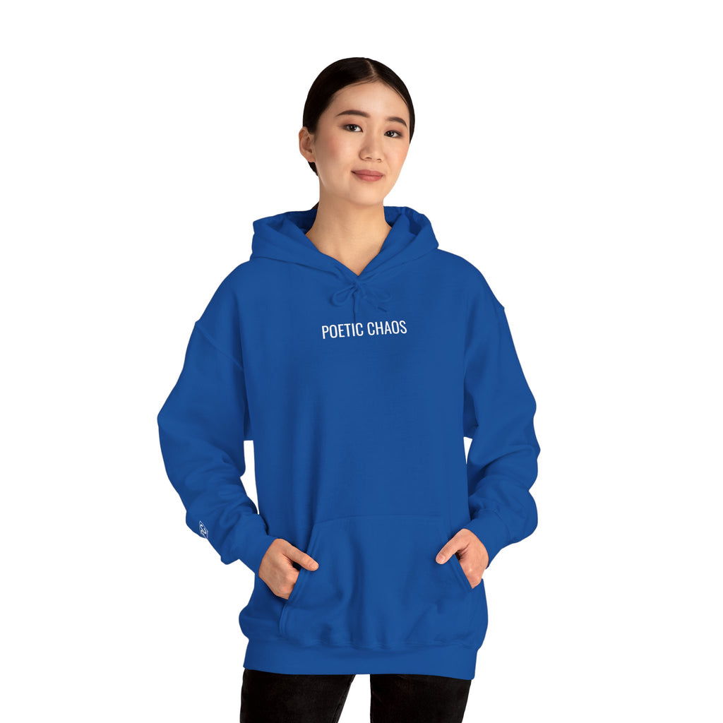 Poetic Chaos Hoodie — Minimal Black Streetwear Pullover white label