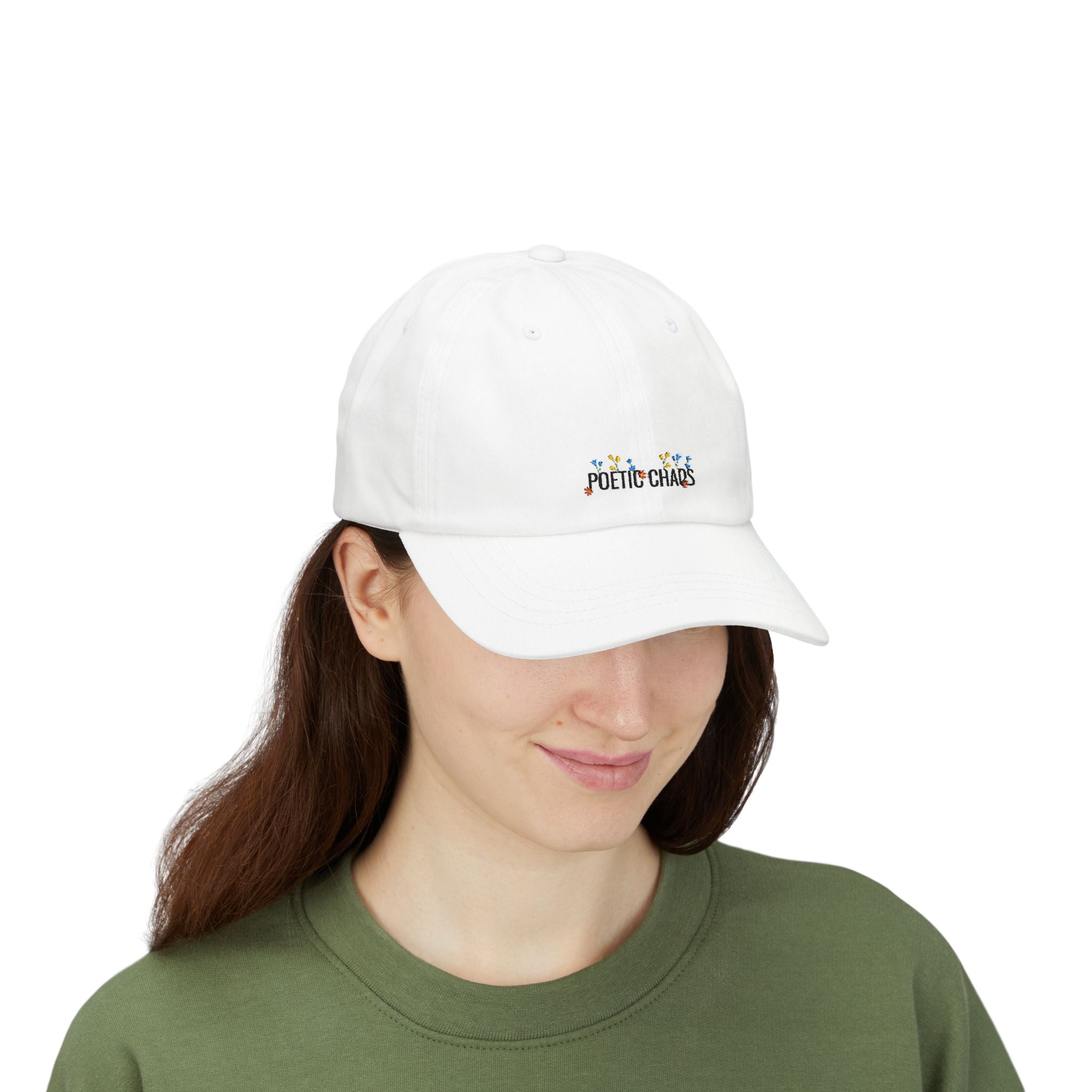 Dad Cap — "Poetic Chaos" Embroidered Floral Dad Hat