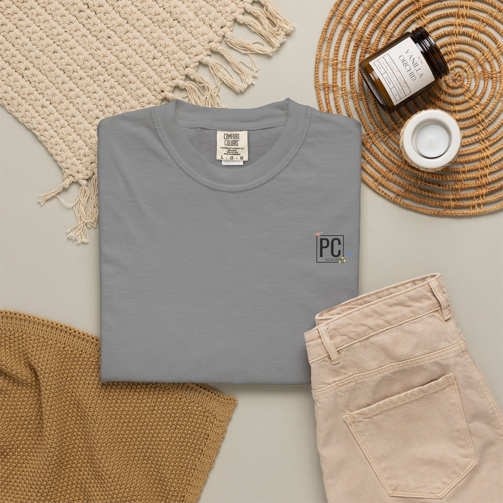 Poetic Chaos Logo T-Shirt — floral design