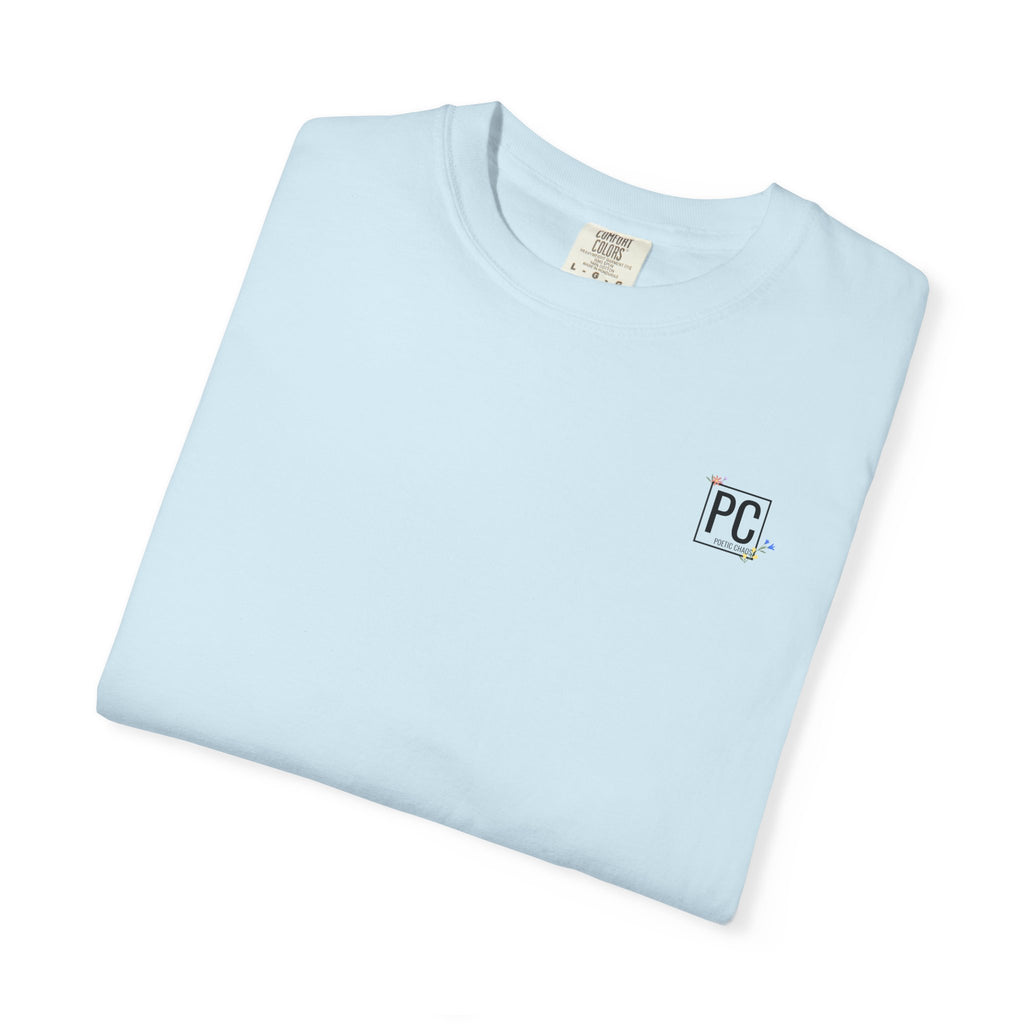 Poetic Chaos Logo T-Shirt — floral design