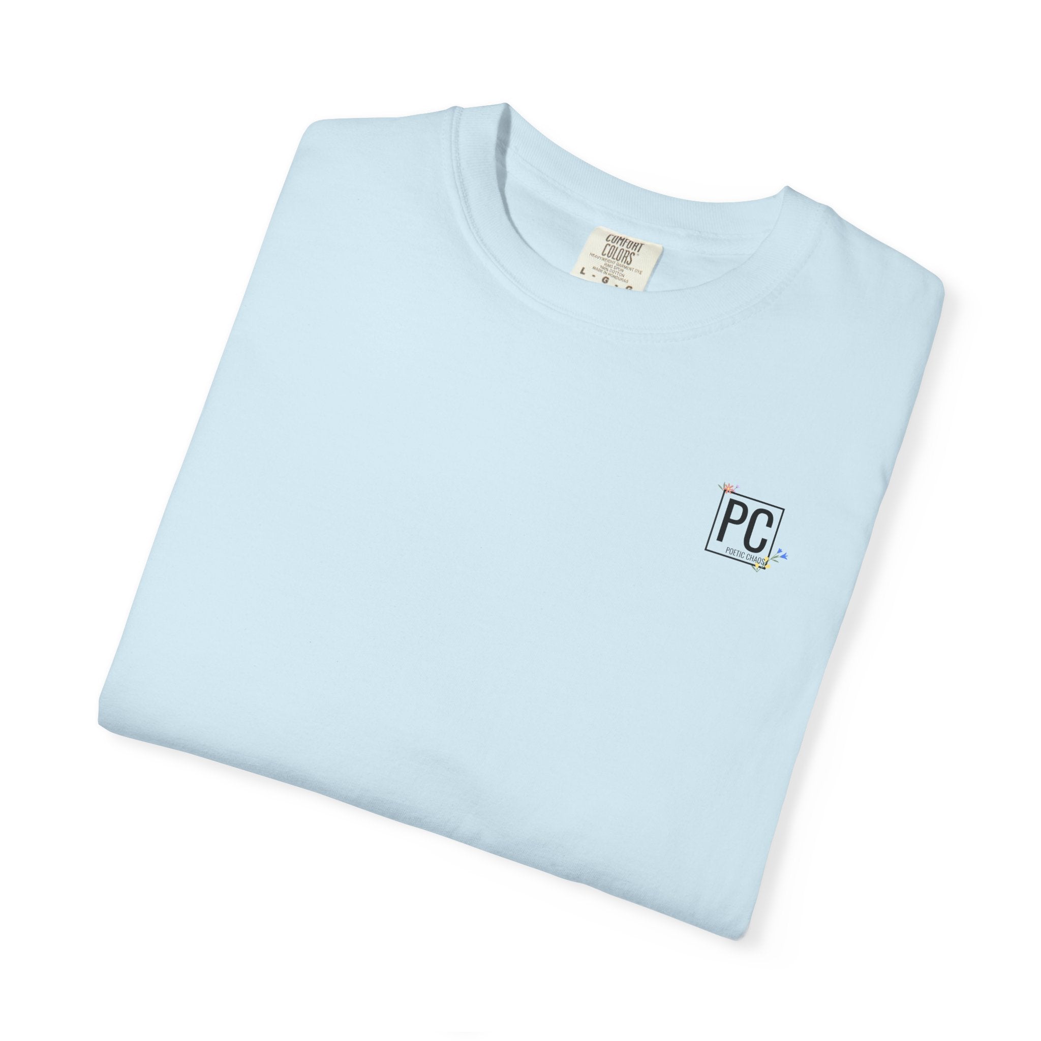 Poetic Chaos Logo T-Shirt — floral design