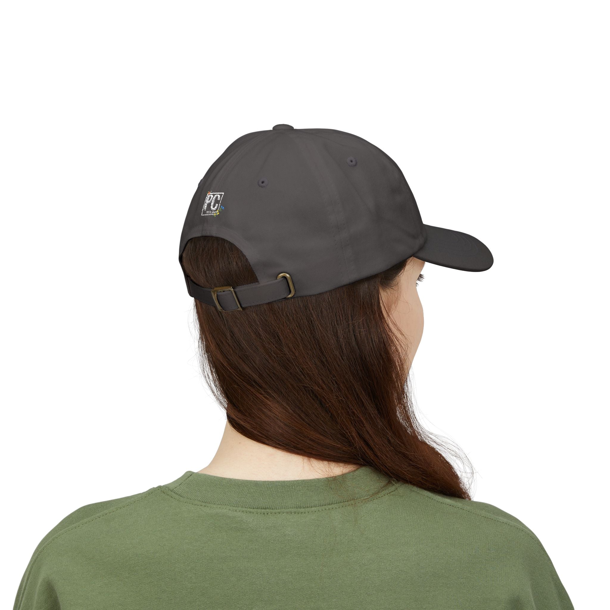 Poetic Chaos white floral logo dad cap-embroided