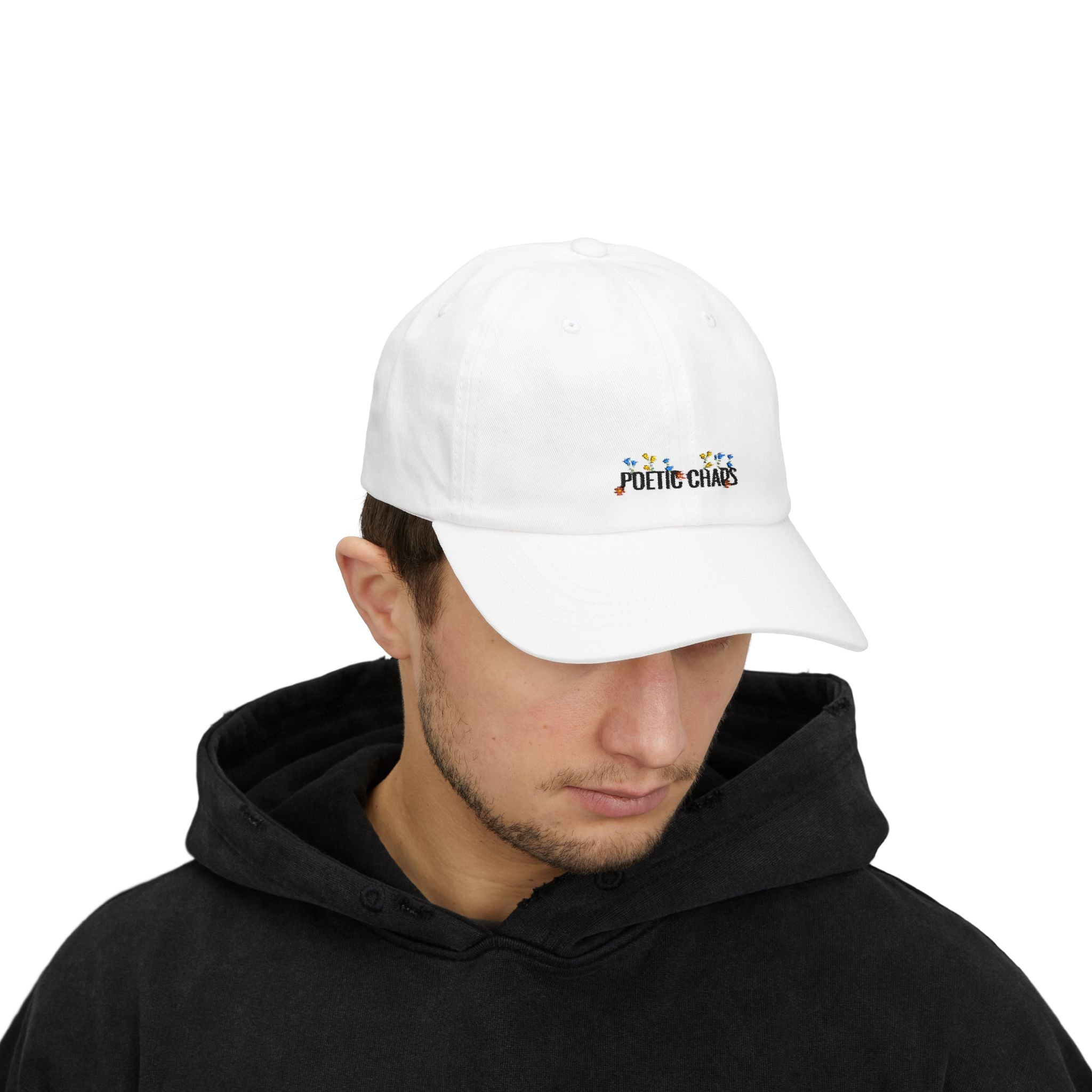 Dad Cap — "Poetic Chaos" Embroidered Floral Dad Hat