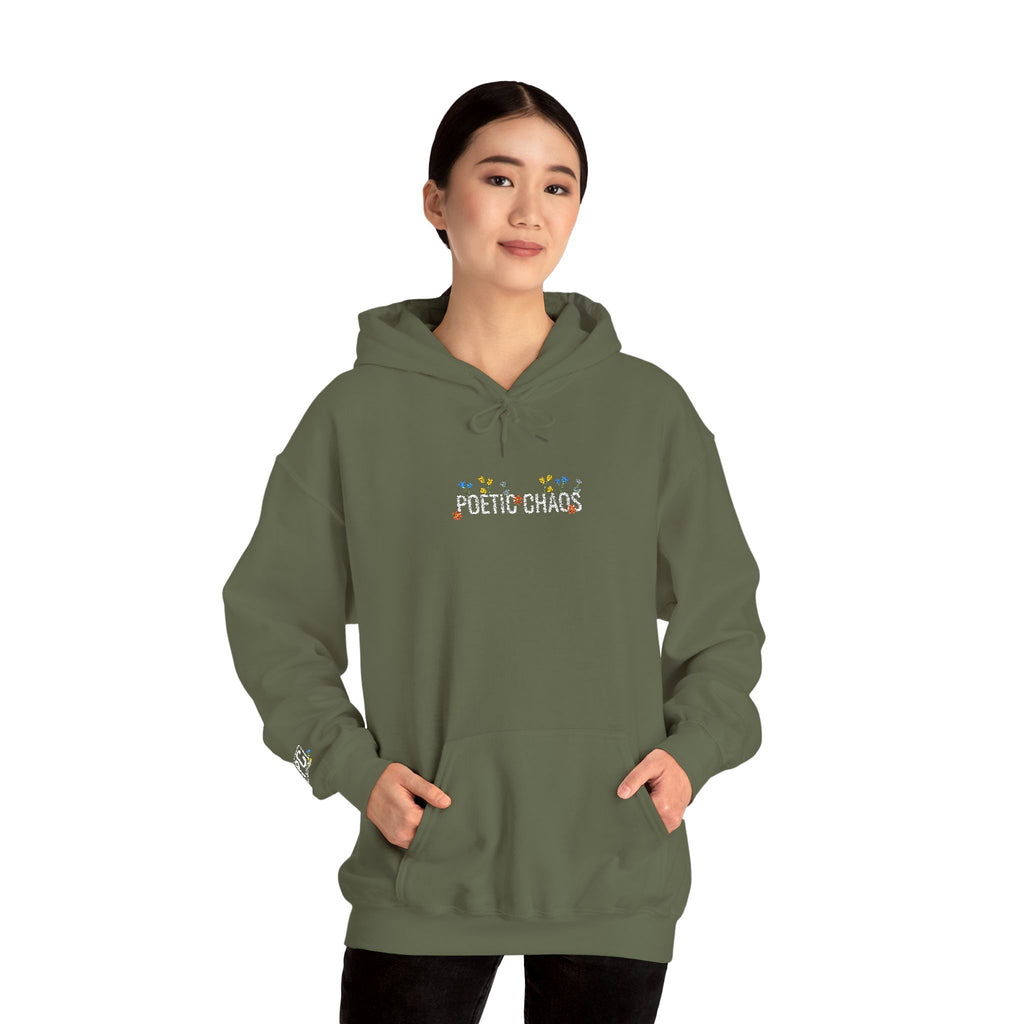 Poetic Chaos Embroided Floral Hoodie