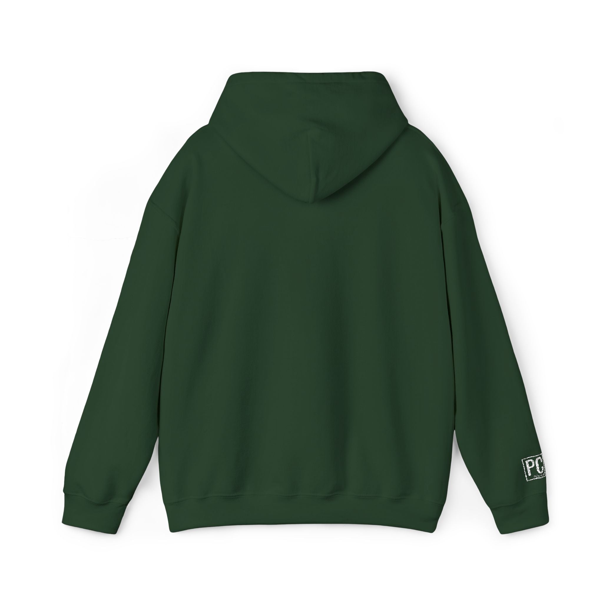 Poetic Chaos embroided white logo hoodie
