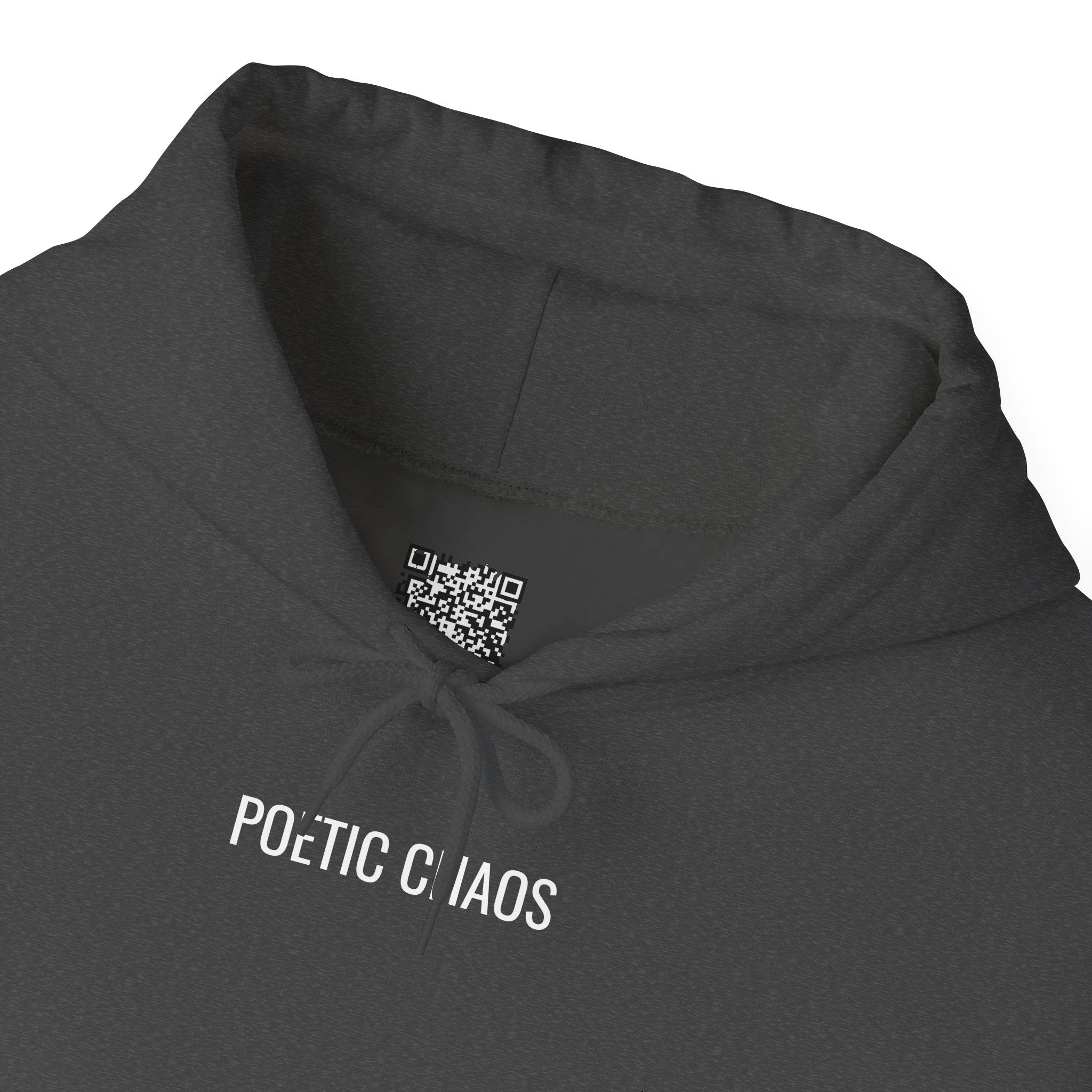 Poetic Chaos Hoodie — Minimal Black Streetwear Pullover white label