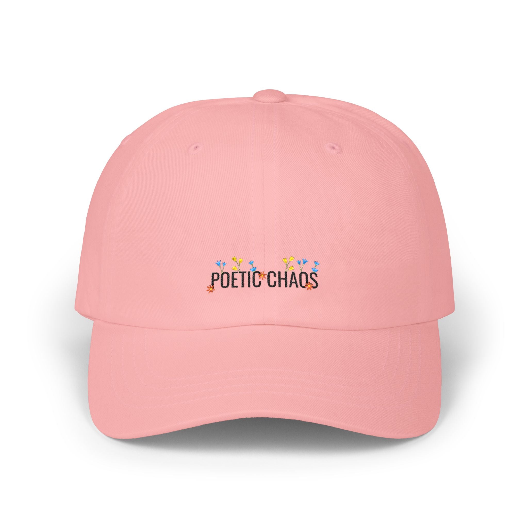 Dad Cap — "Poetic Chaos" Embroidered Floral Dad Hat