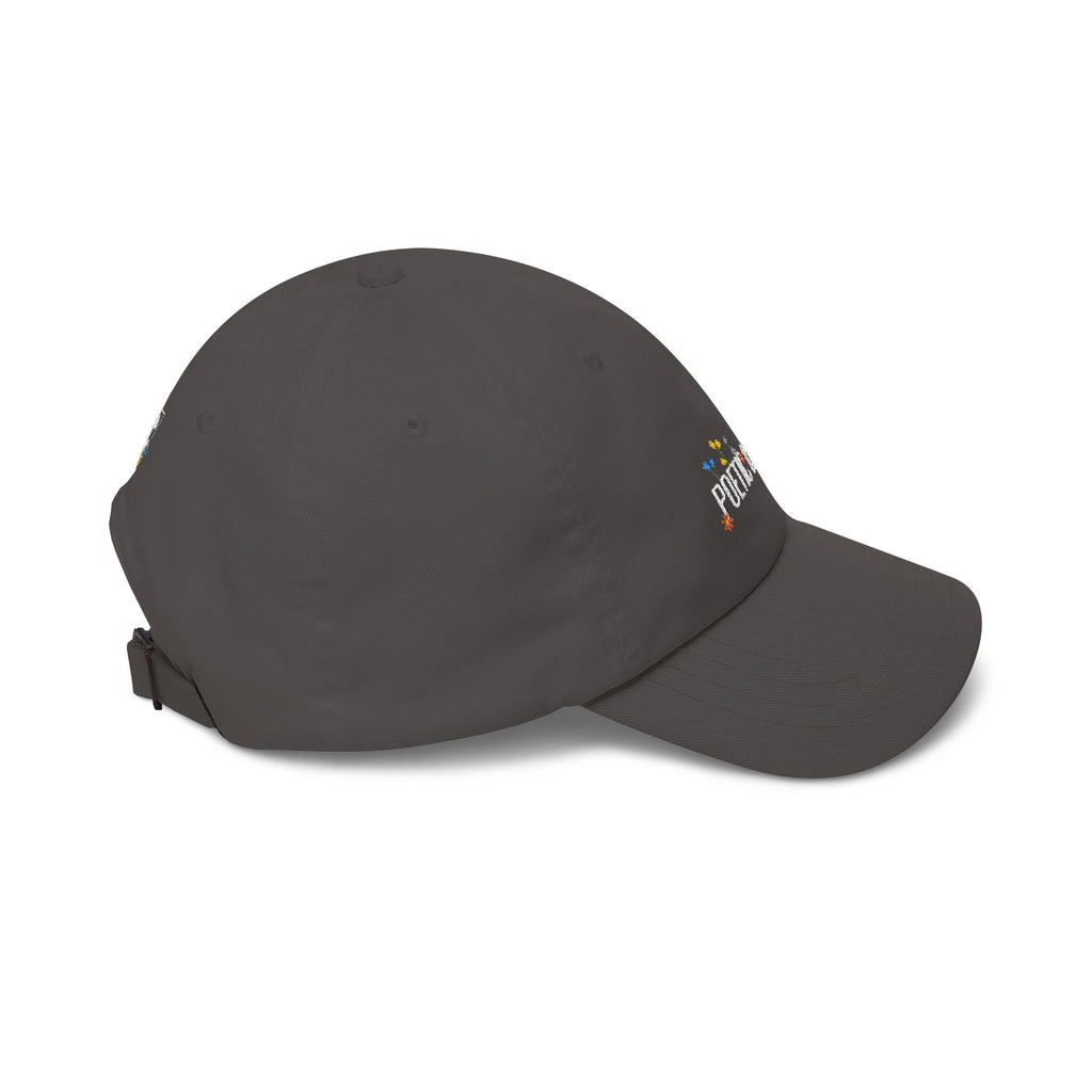Poetic Chaos white floral logo dad cap-embroided