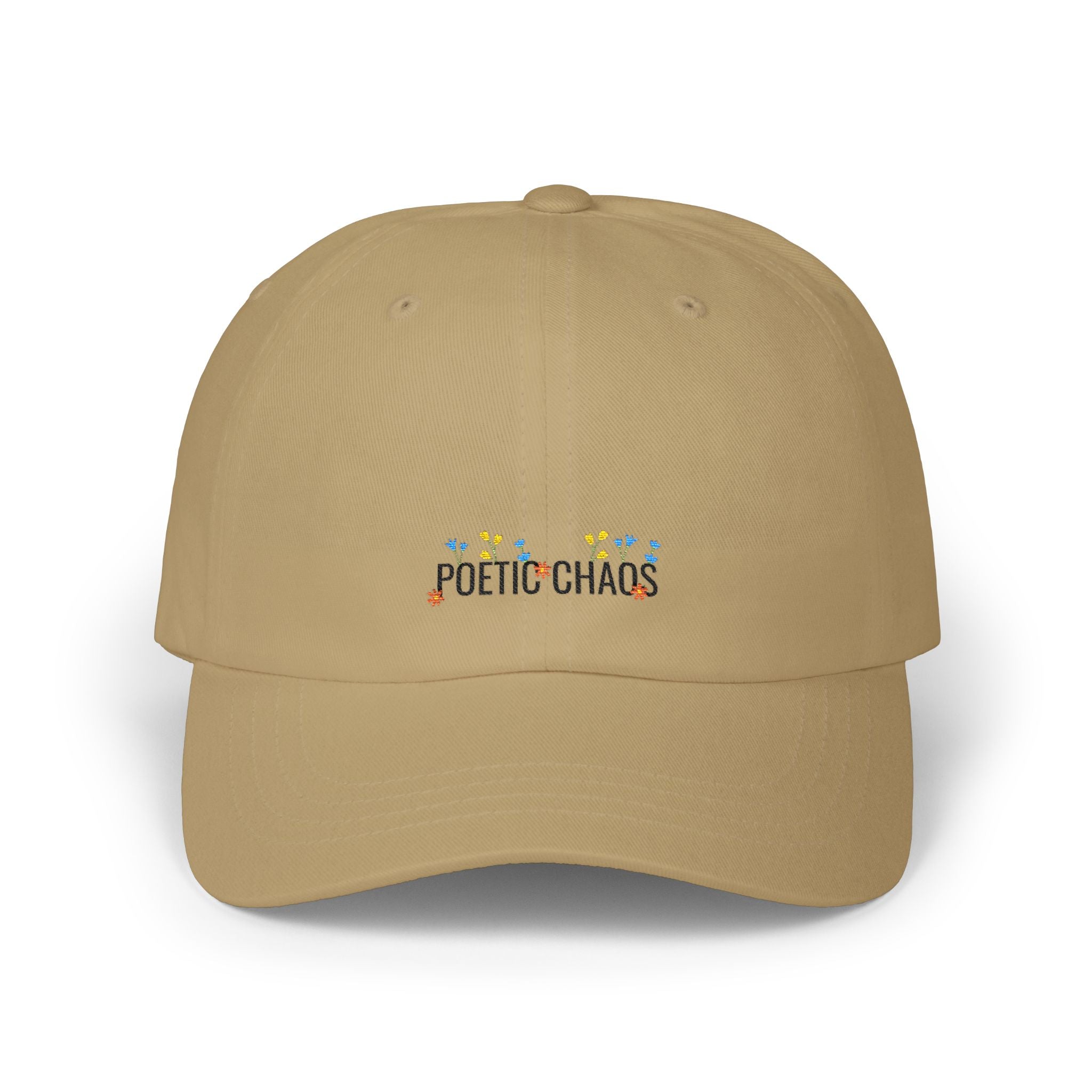 Dad Cap — "Poetic Chaos" Embroidered Floral Dad Hat