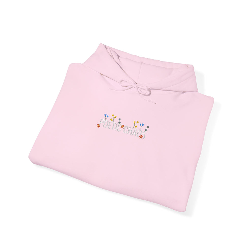 Poetic Chaos Embroided Floral Hoodie
