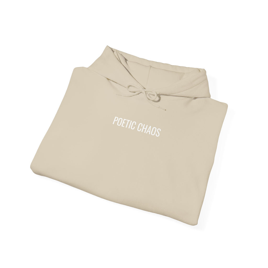 Poetic Chaos Hoodie — Minimal Black Streetwear Pullover white label