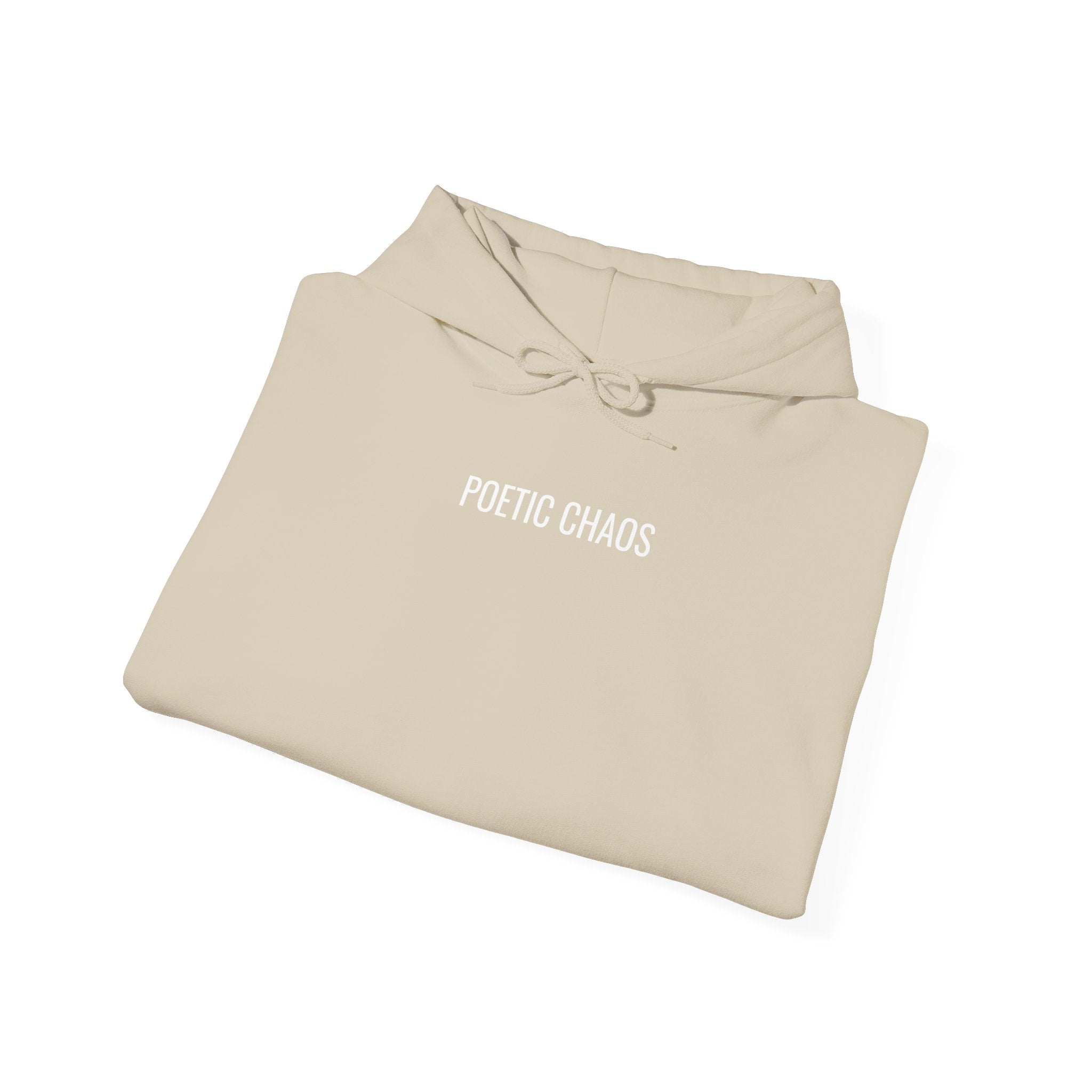 Poetic Chaos Hoodie — Minimal Black Streetwear Pullover white label