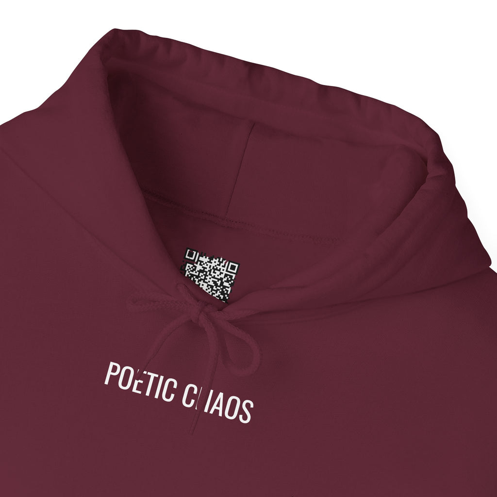 Poetic Chaos Hoodie — Minimal Black Streetwear Pullover white label
