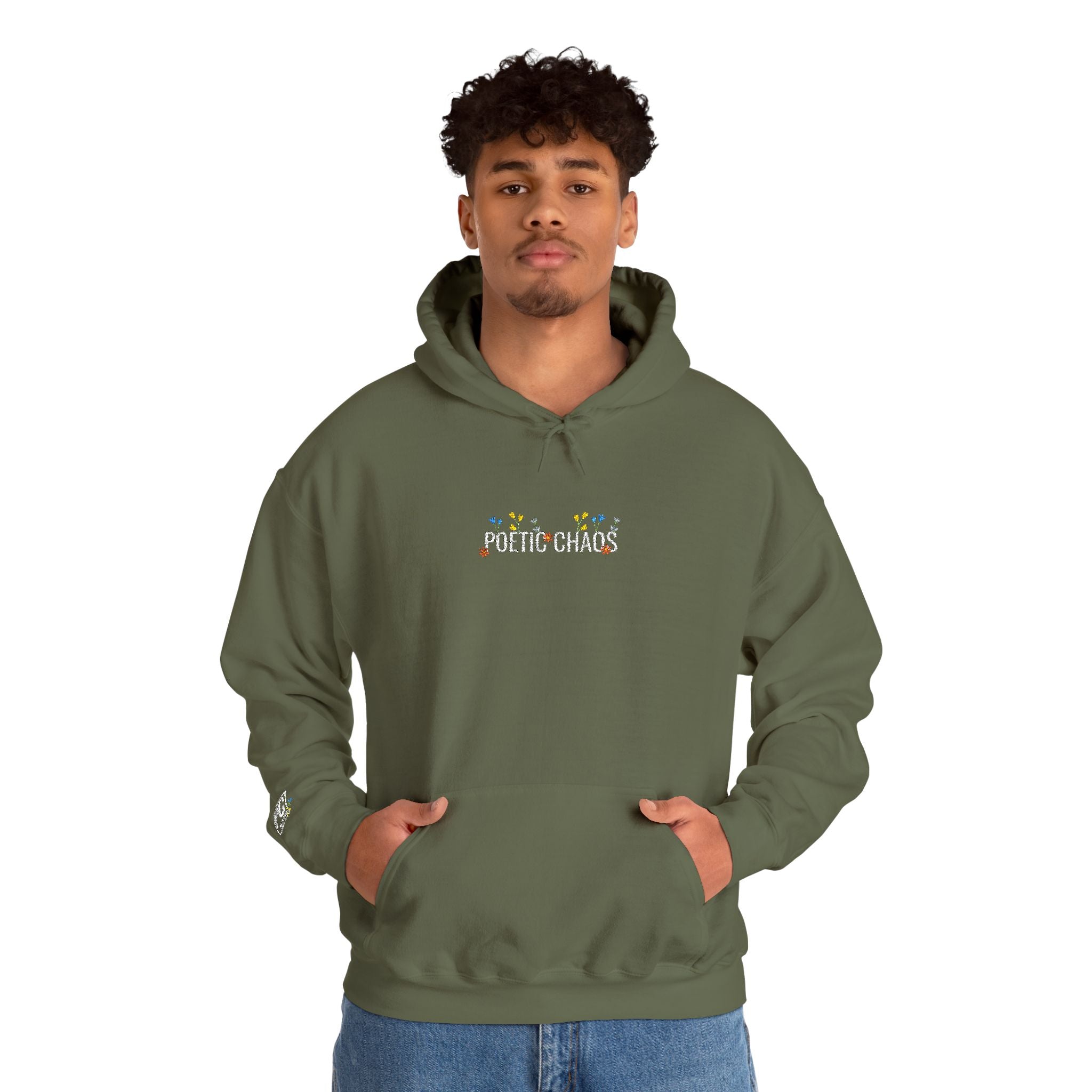 Poetic Chaos Embroided Floral Hoodie