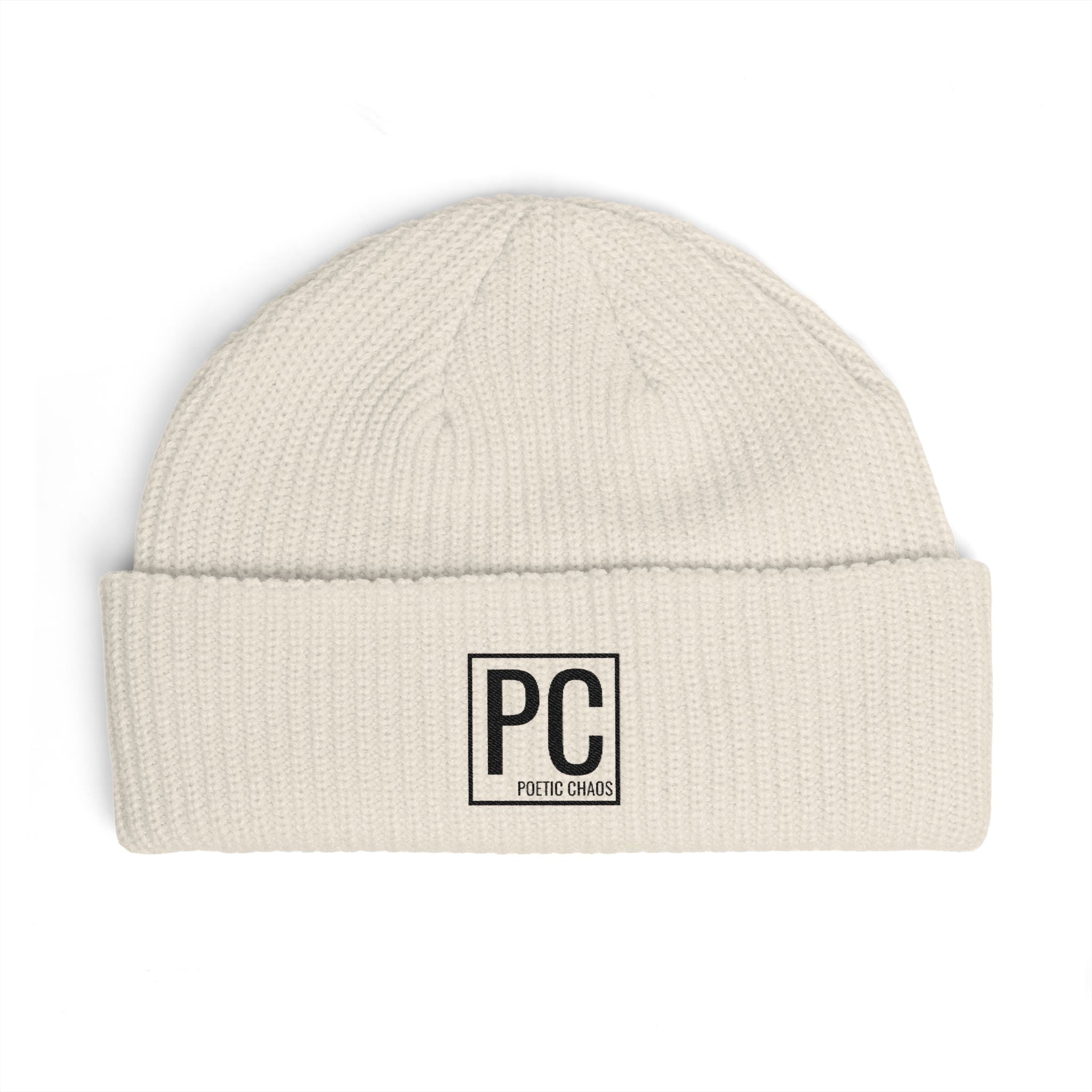 PC Logo Cuff Beanie — Knit Winter Hat with Embroidered Patch