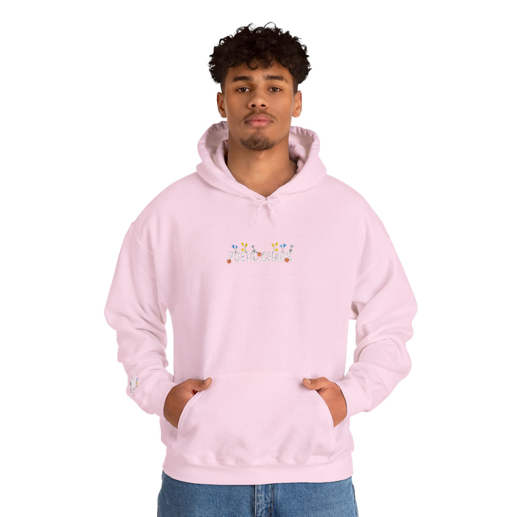 Poetic Chaos Embroided Floral Hoodie