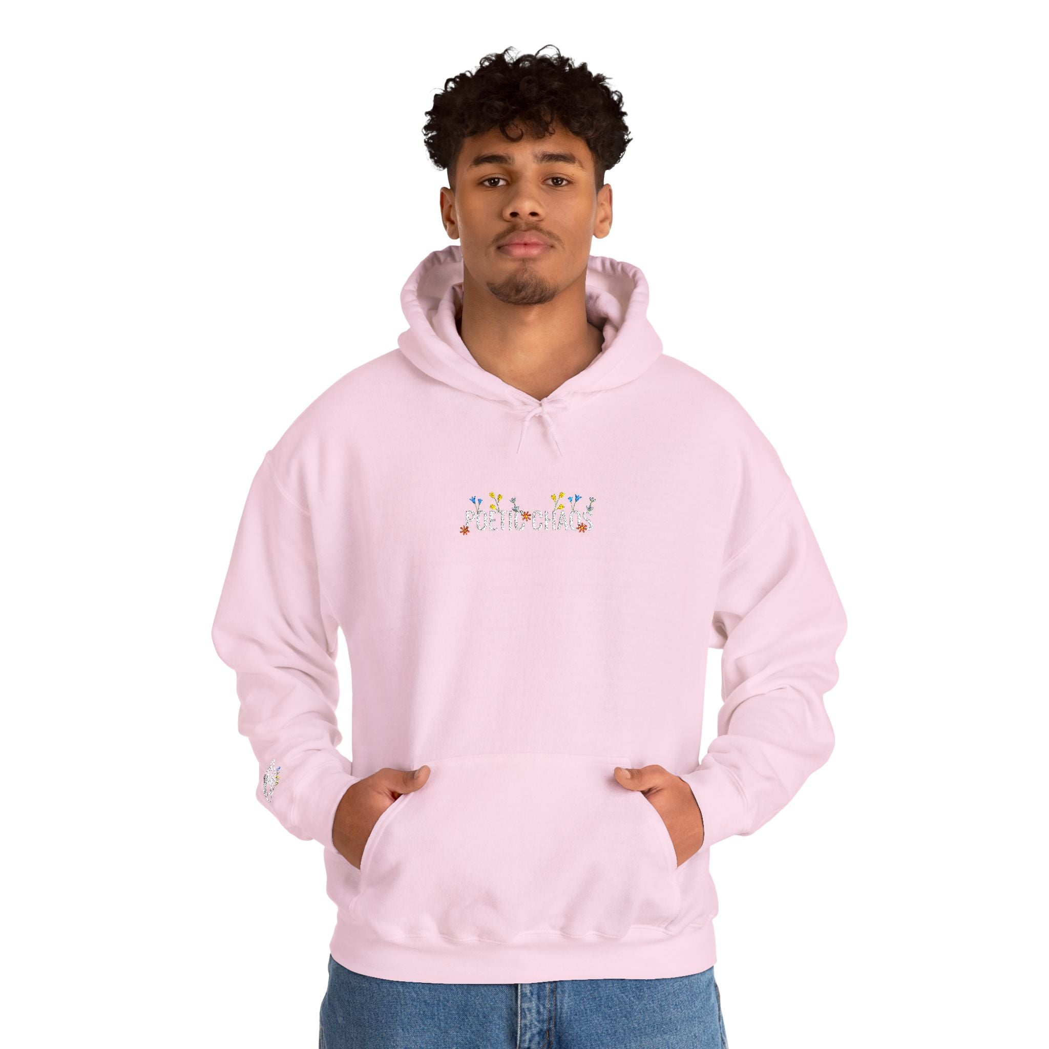 Poetic Chaos Embroided Floral Hoodie