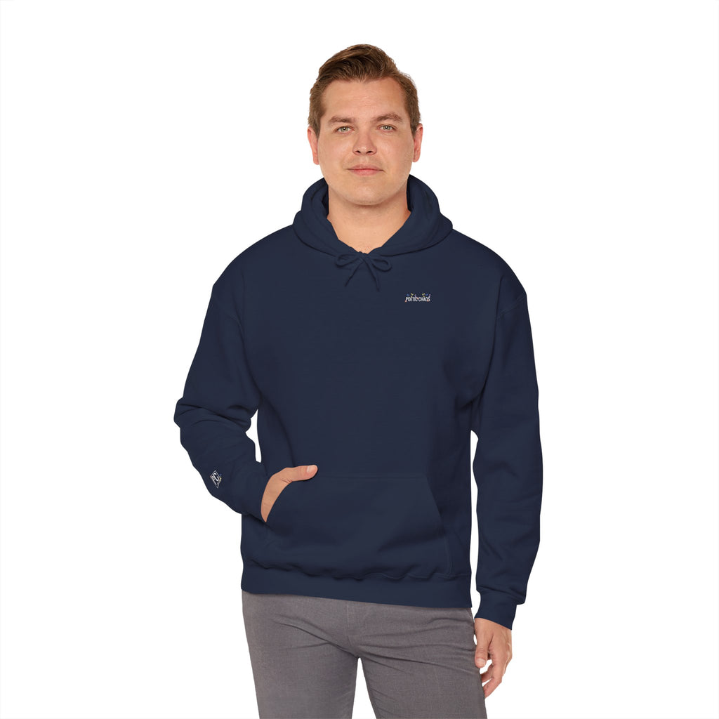 Poetic Chaos Pullover Hoodie Floral White Logo