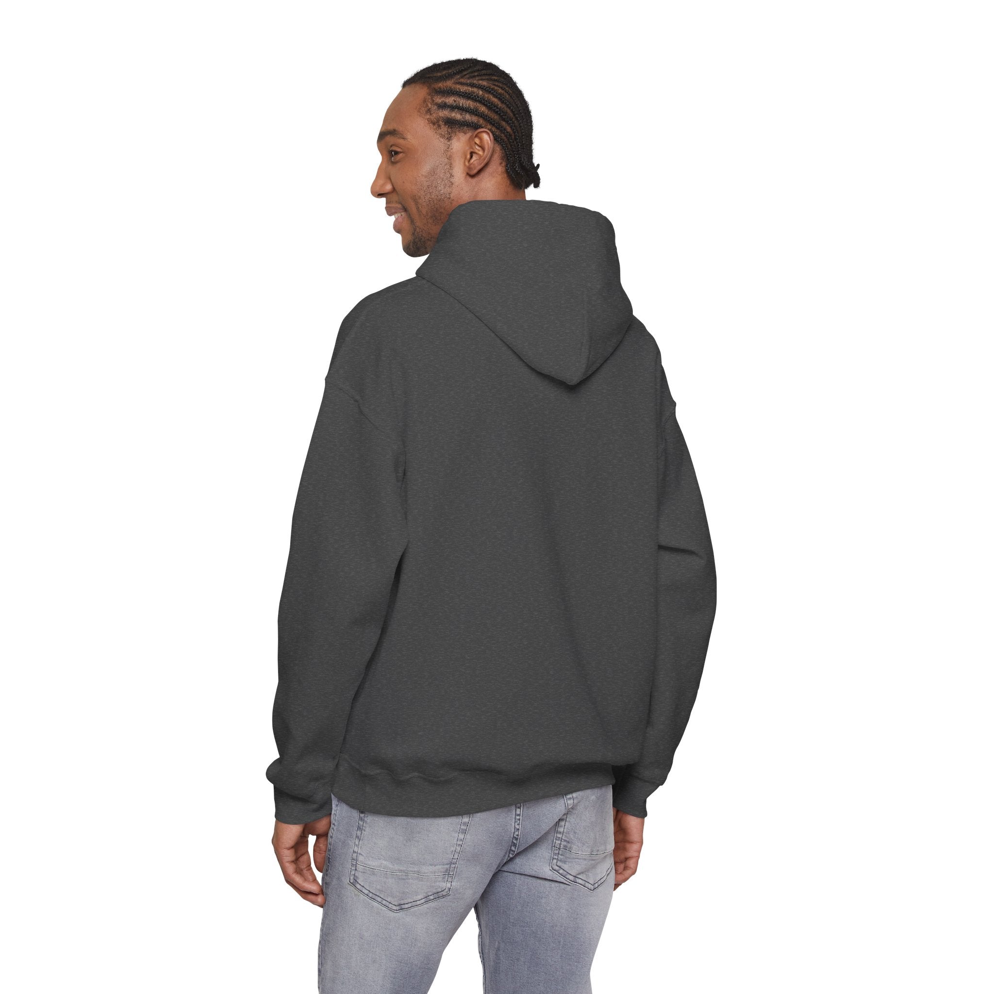 Poetic Chaos Hoodie — Small Chest white floral Logo & Sleeve Emblem