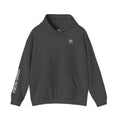 Poetic Chaos Hoodie — Minimal white PC Logo Black Pullover with 'Poetic Chaos' Sleeve