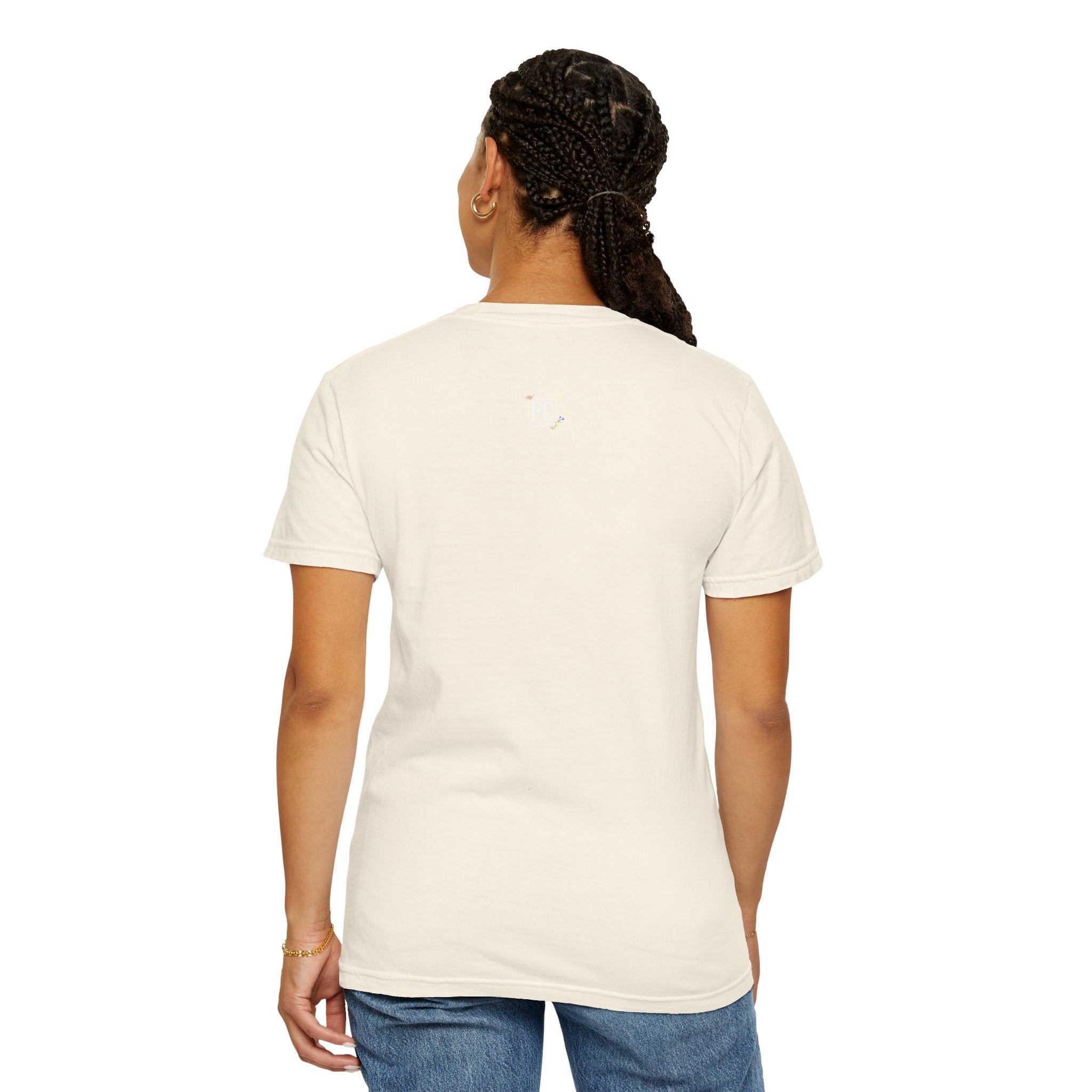 Poetic chaos minimal t-shirts floral white label