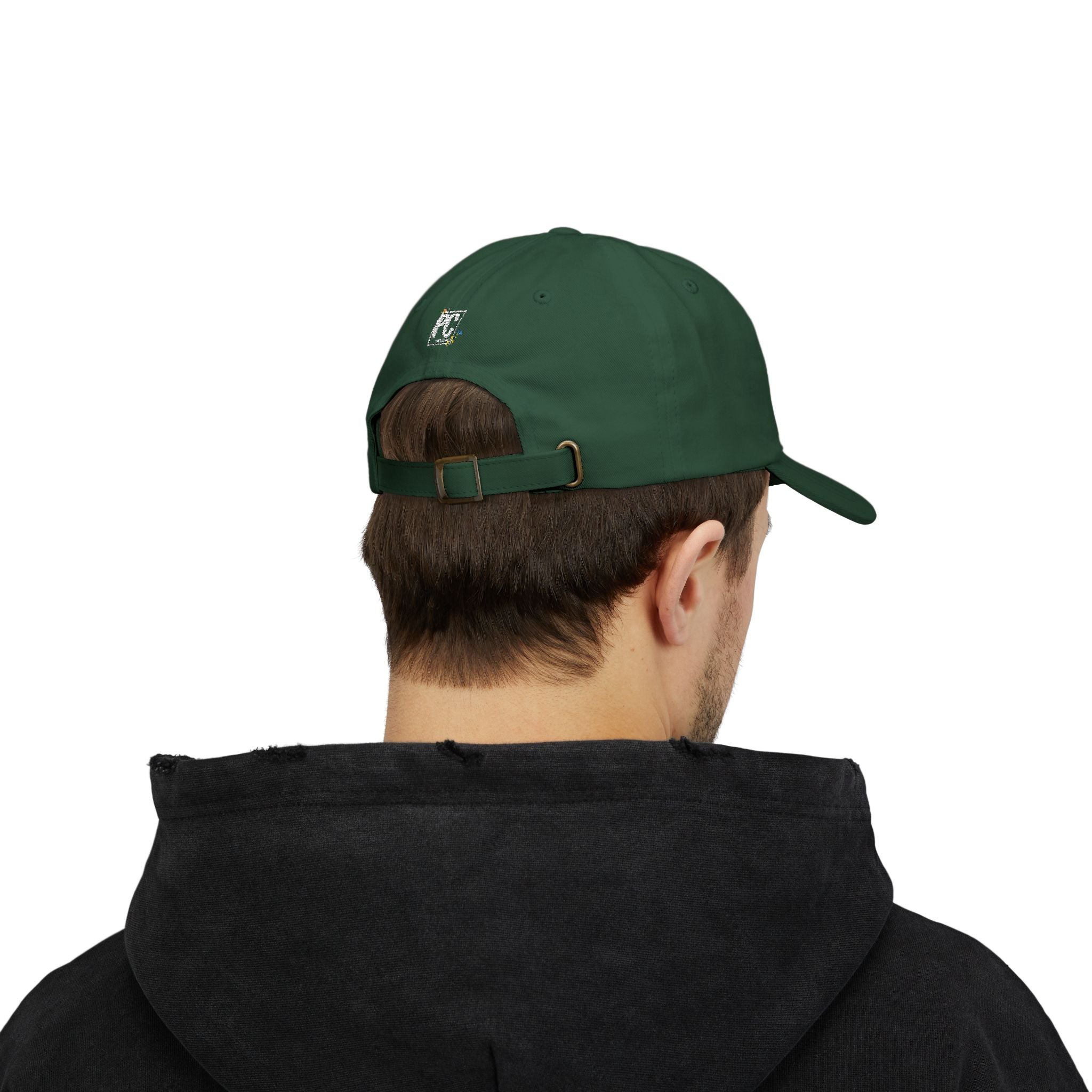 Poetic Chaos white floral logo dad cap-embroided
