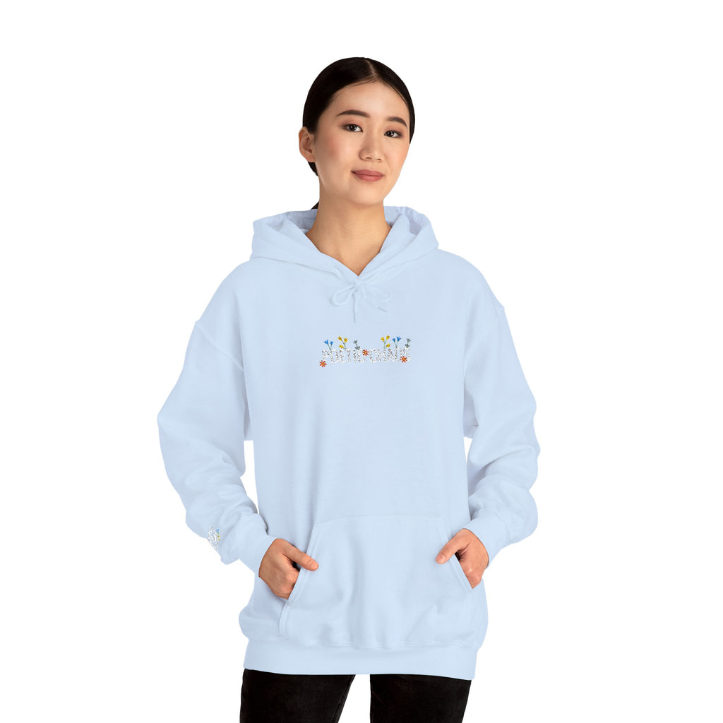 Poetic Chaos Embroided Floral Hoodie