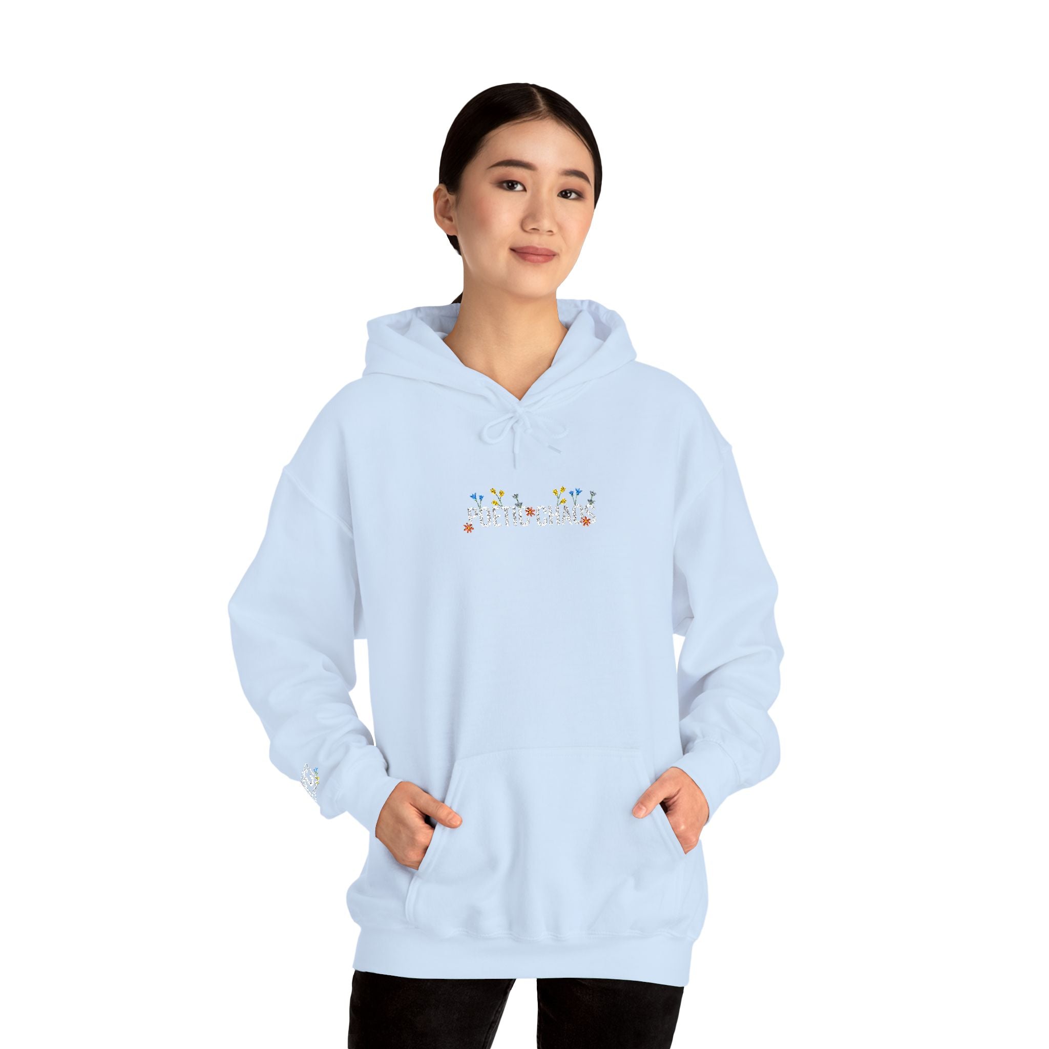 Poetic Chaos Embroided Floral Hoodie