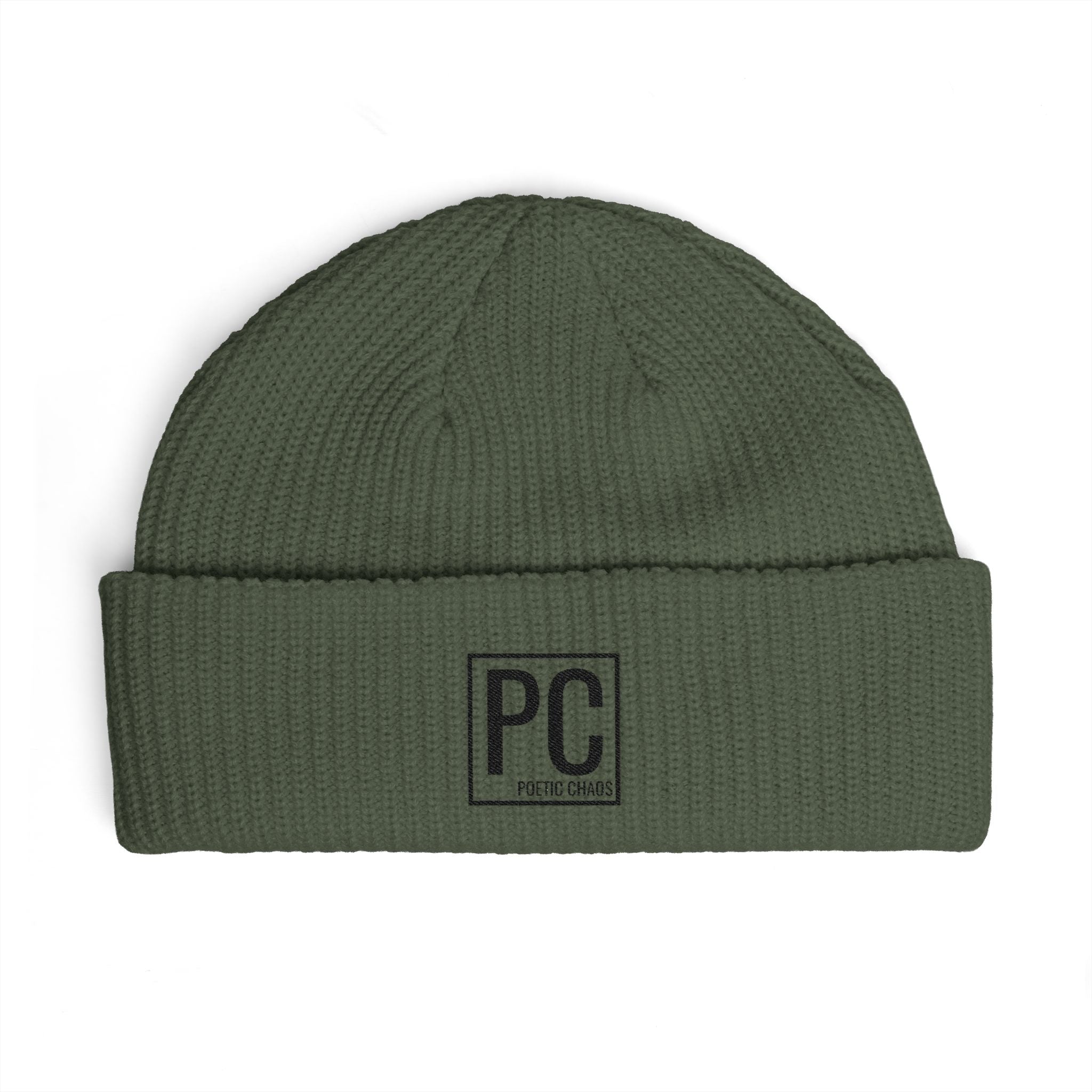 PC Logo Cuff Beanie — Knit Winter Hat with Embroidered Patch