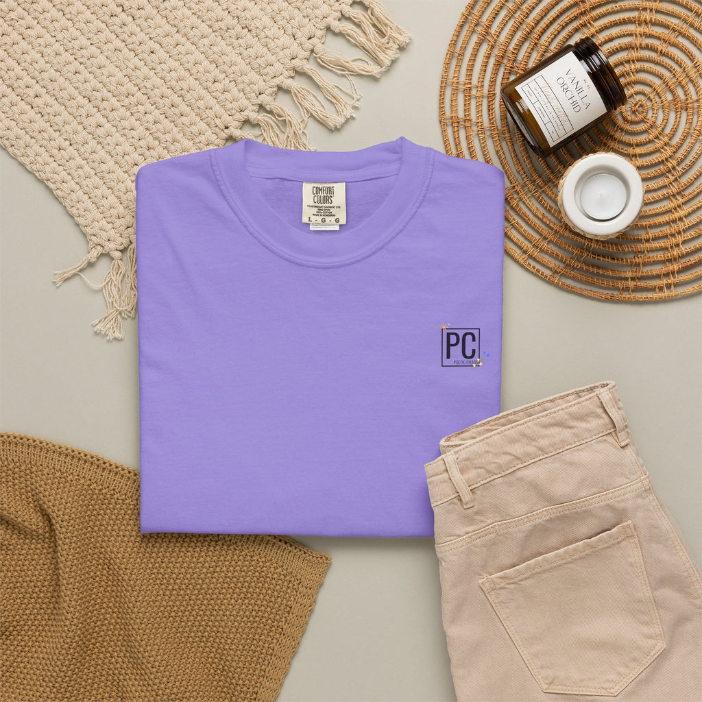 Poetic Chaos Logo T-Shirt — floral design