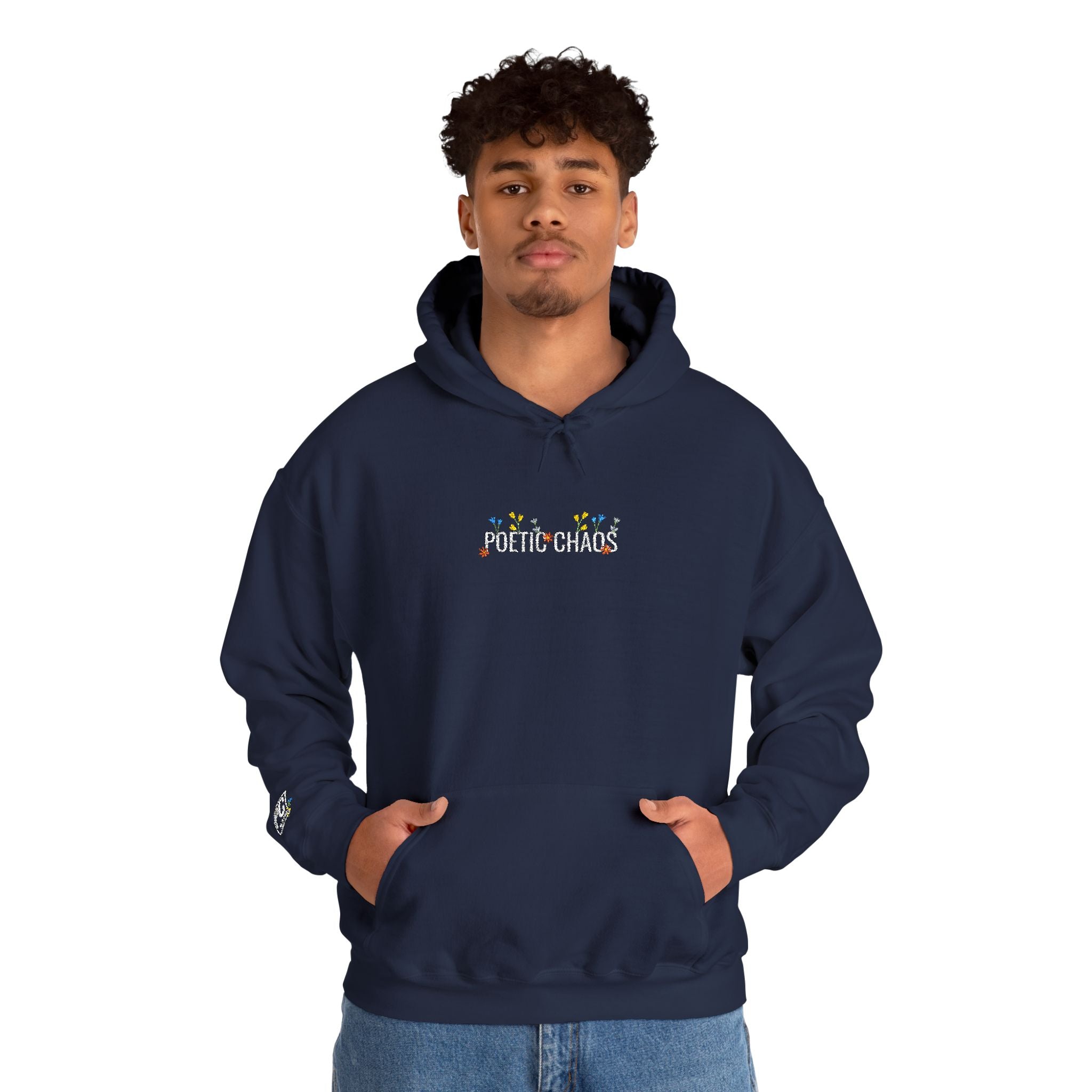 Poetic Chaos Embroided Floral Hoodie