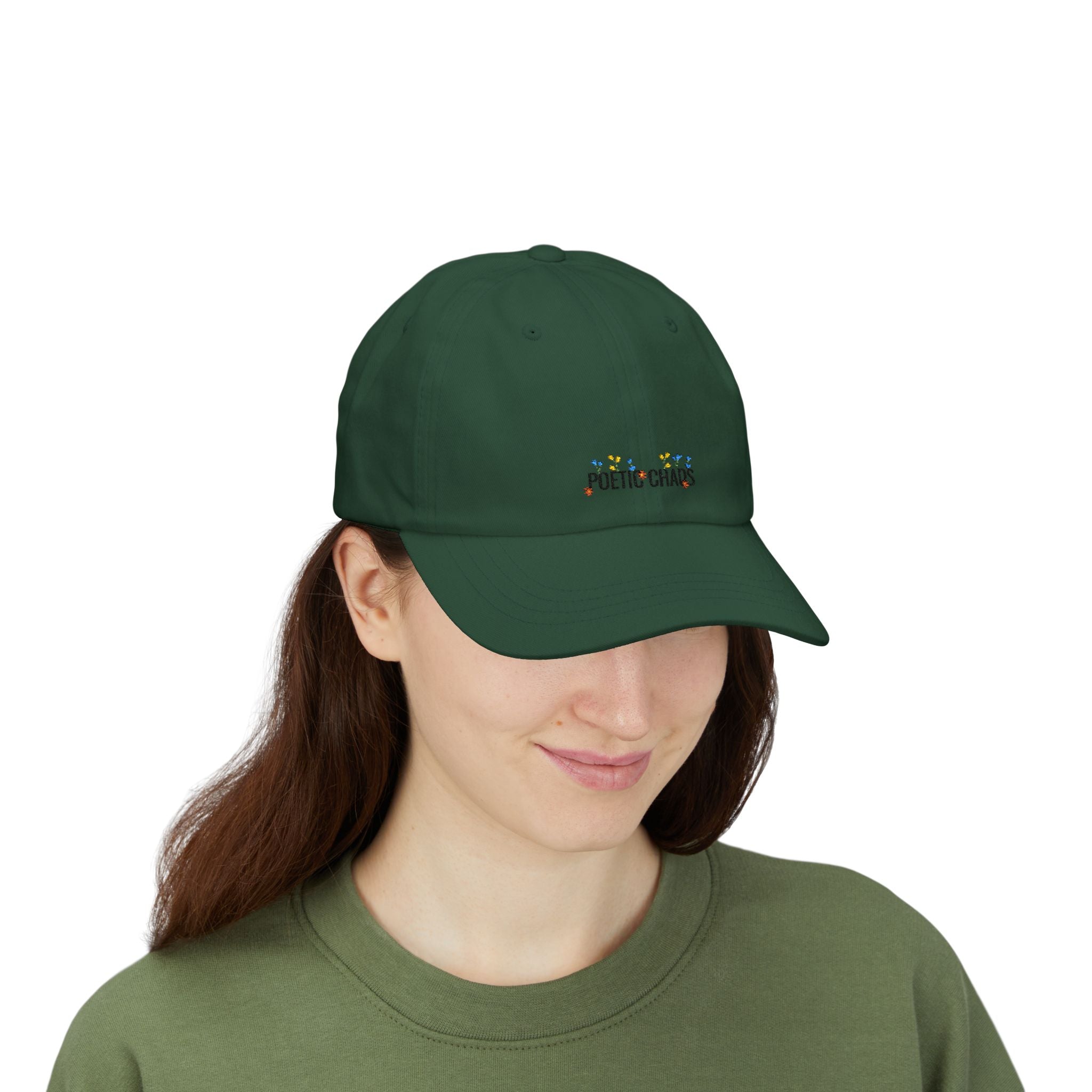 Dad Cap — "Poetic Chaos" Embroidered Floral Dad Hat