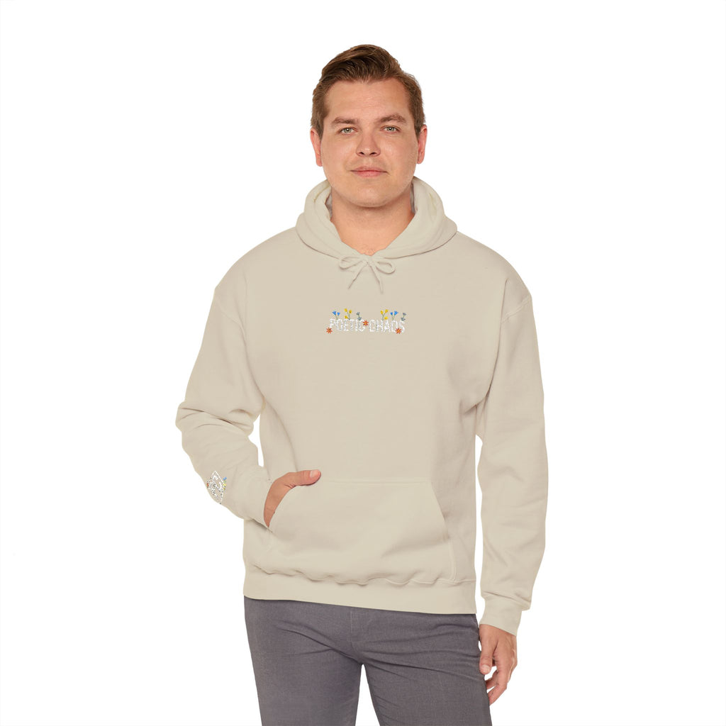 Poetic Chaos Embroided Floral Hoodie