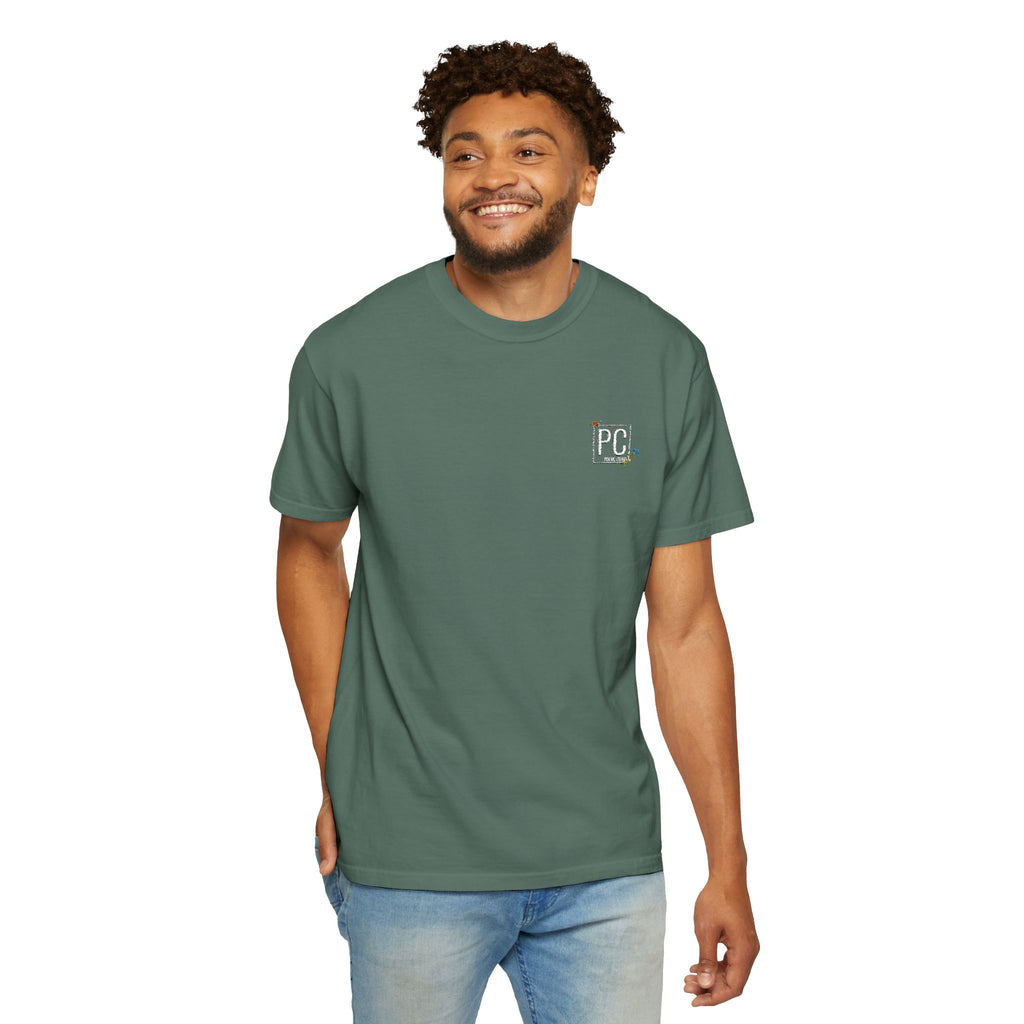 Poetic Chaos embroided white floral logo