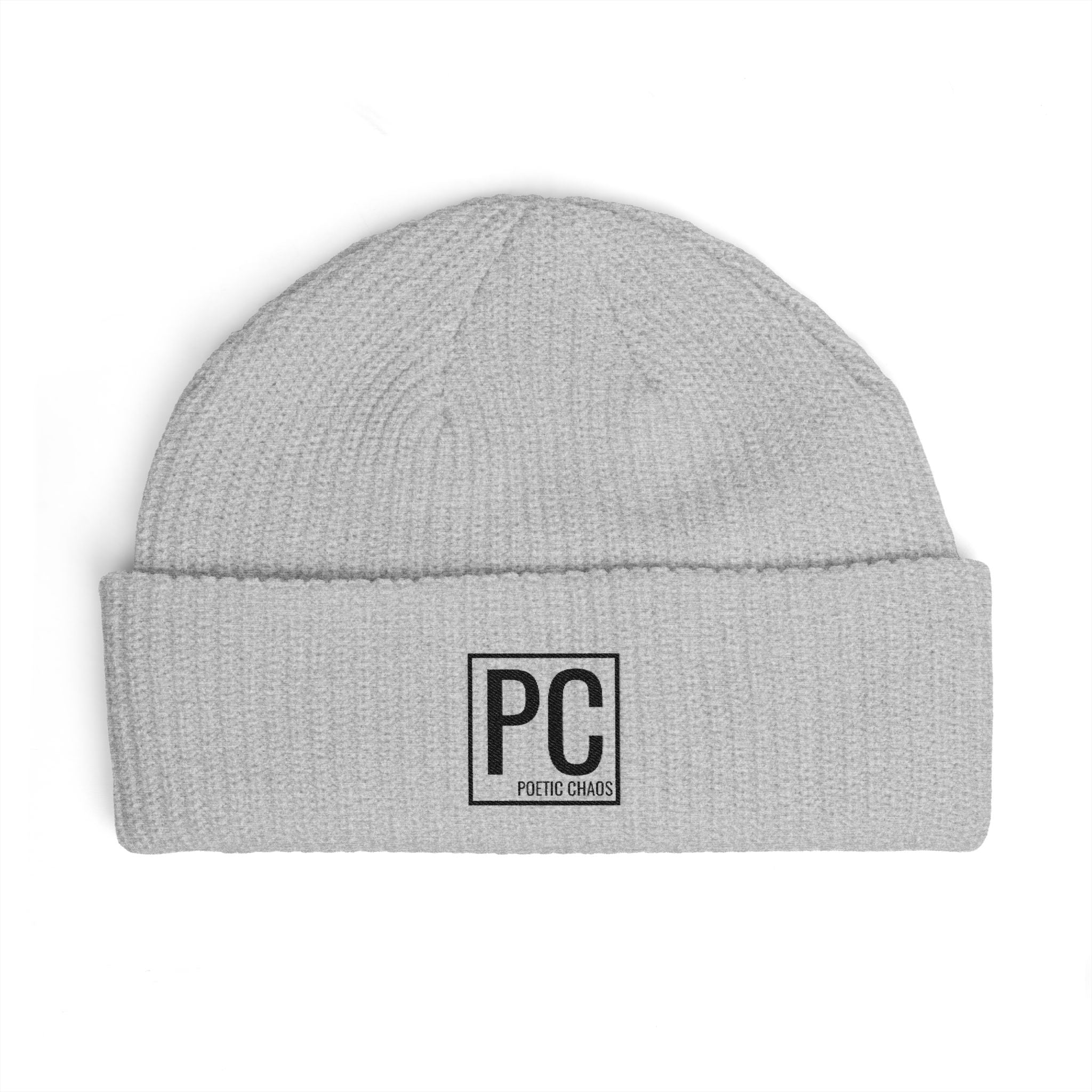 PC Logo Cuff Beanie — Knit Winter Hat with Embroidered Patch