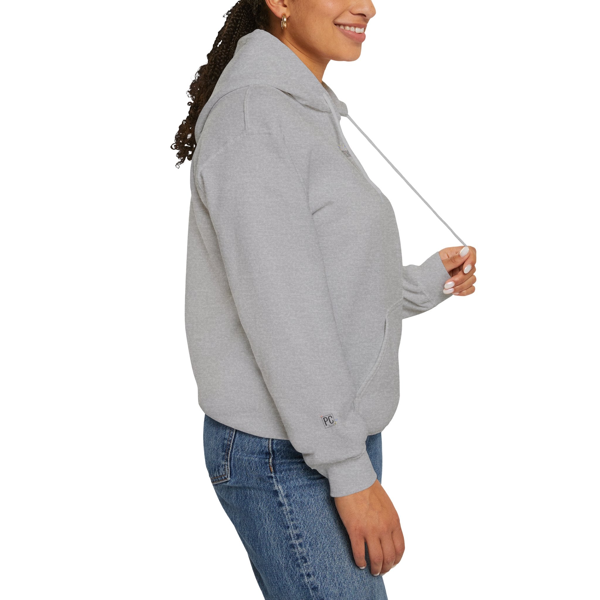 Minimalist 'Pale Chaos' Hoodie – Subtle Text floral Logo Pullover