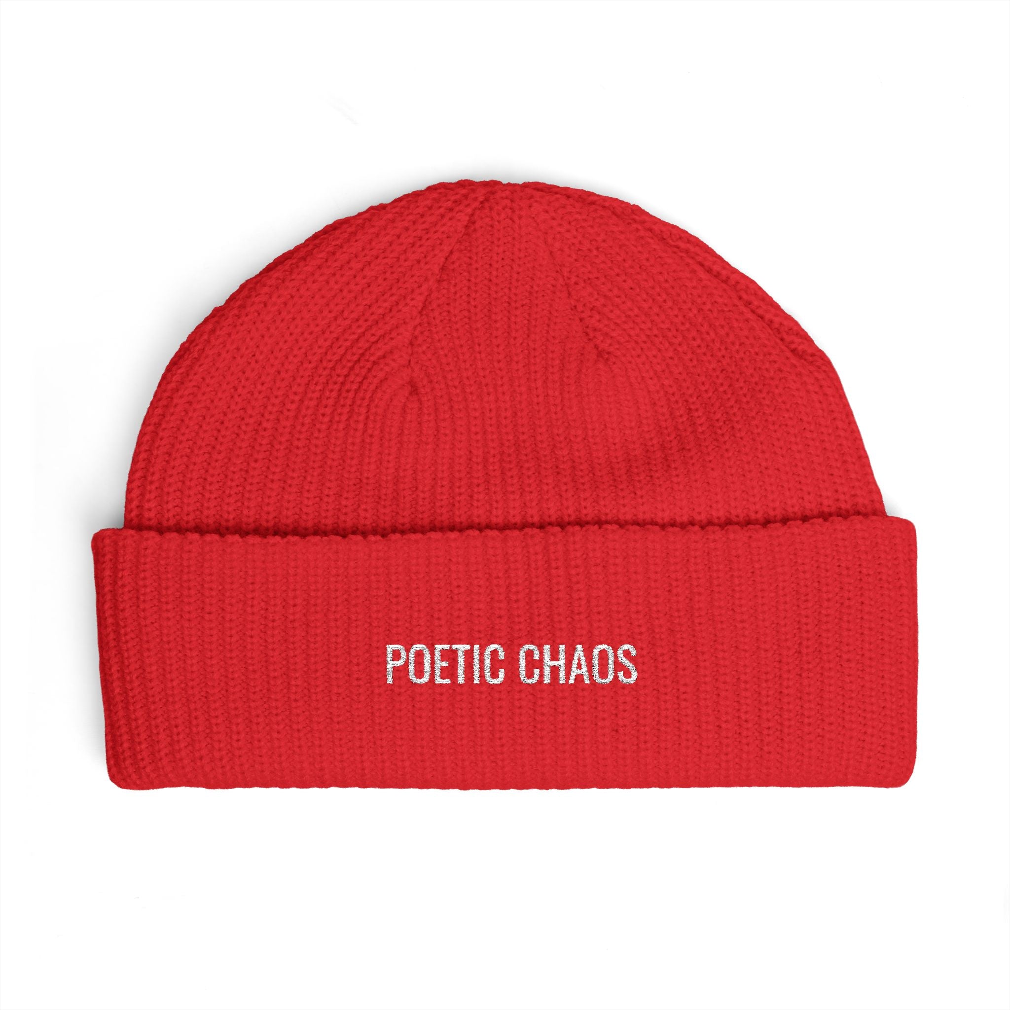 Poetic Chaos Cuff Beanie white label logo
