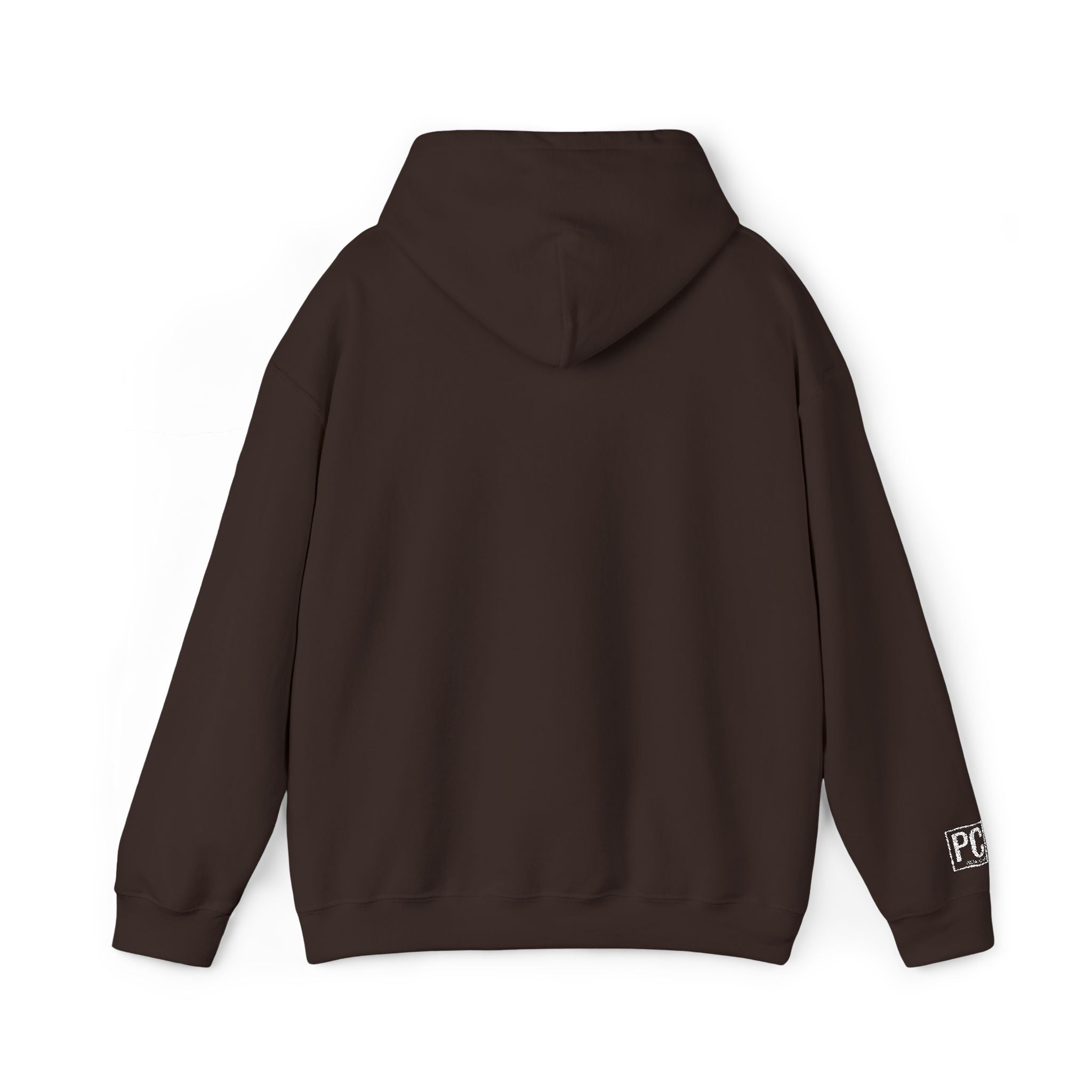 Poetic Chaos embroided white logo hoodie