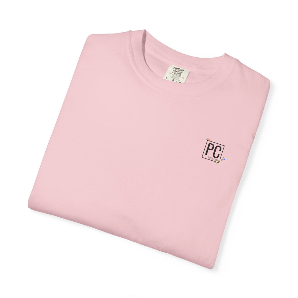 Poetic Chaos Logo T-Shirt — floral design