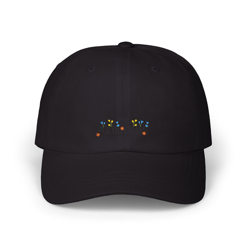 Dad Cap — "Poetic Chaos" Embroidered Floral Dad Hat