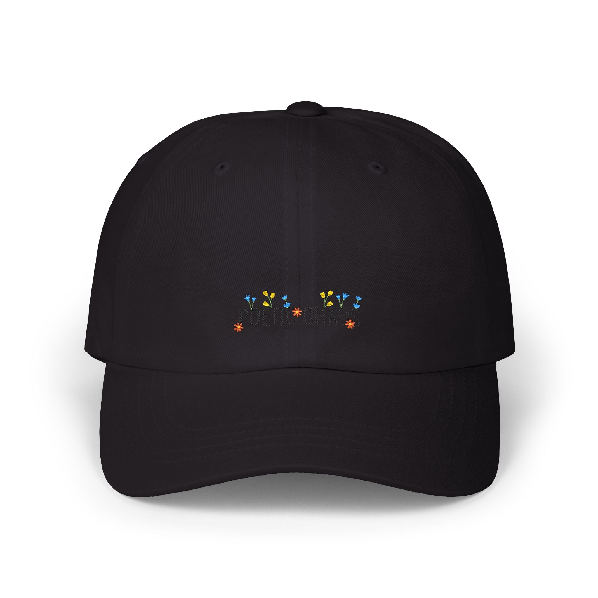 Dad Cap — "Poetic Chaos" Embroidered Floral Dad Hat