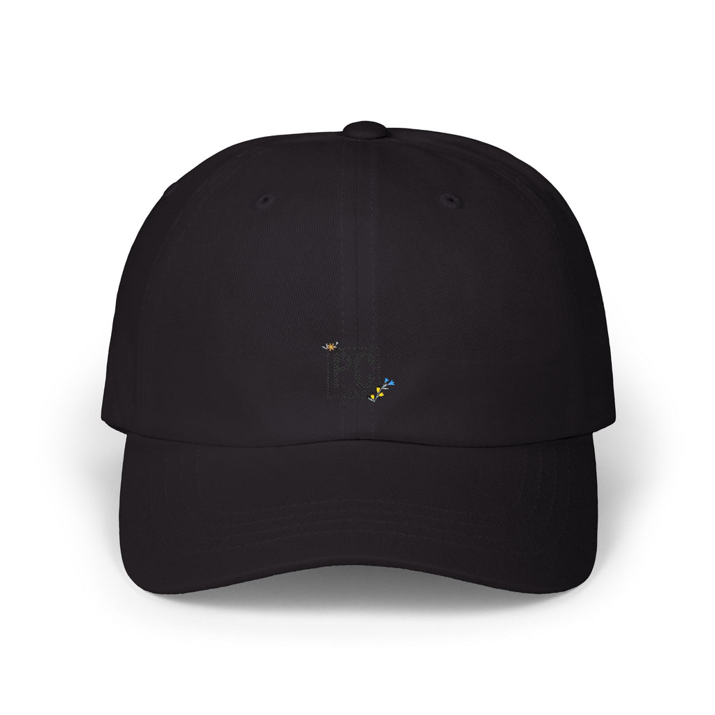 Dad Cap — 'PC' floral Logo & "Poetic Chaos" Embroidered Casual Baseball Hat