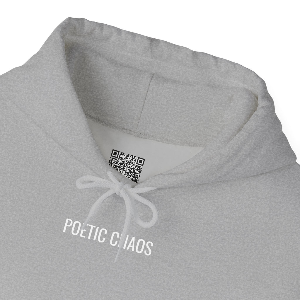 Poetic Chaos Hoodie — Minimal Black Streetwear Pullover white label