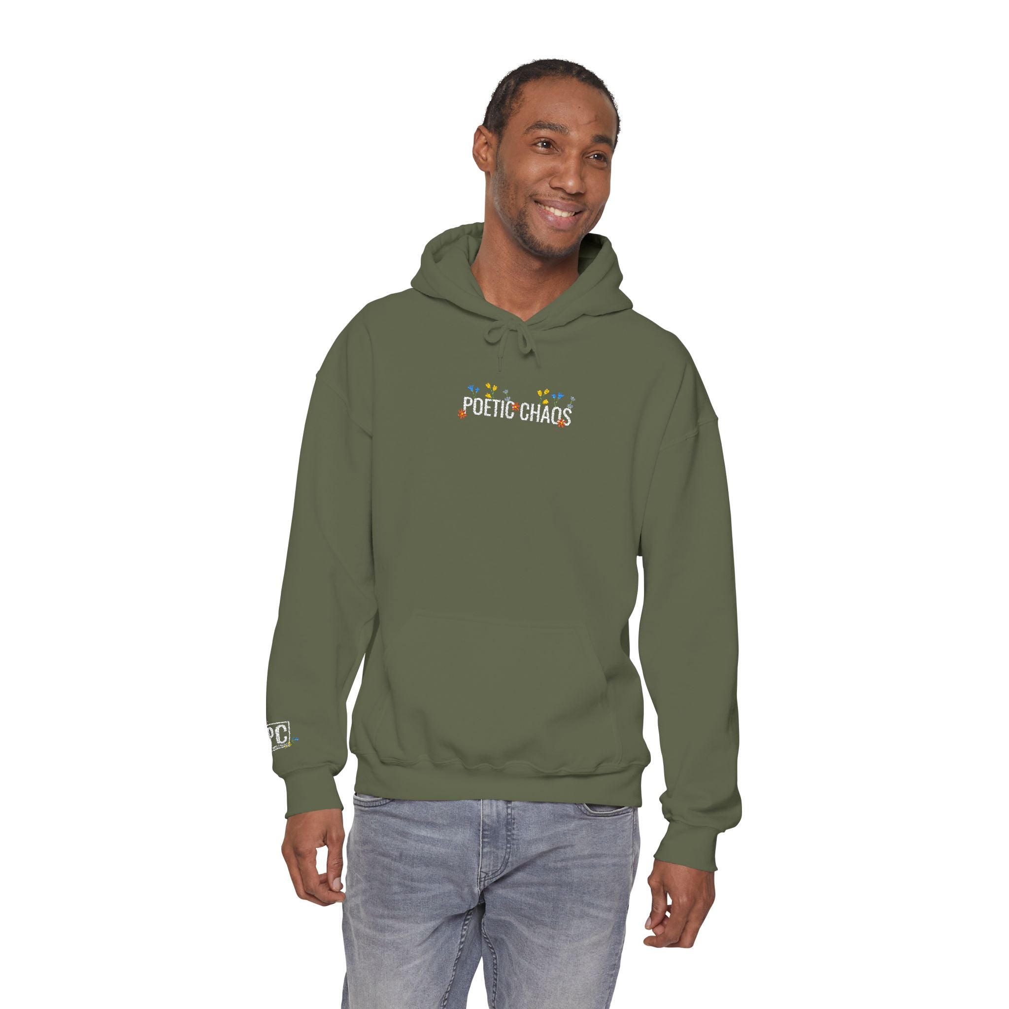 Poetic Chaos Embroided Floral Hoodie