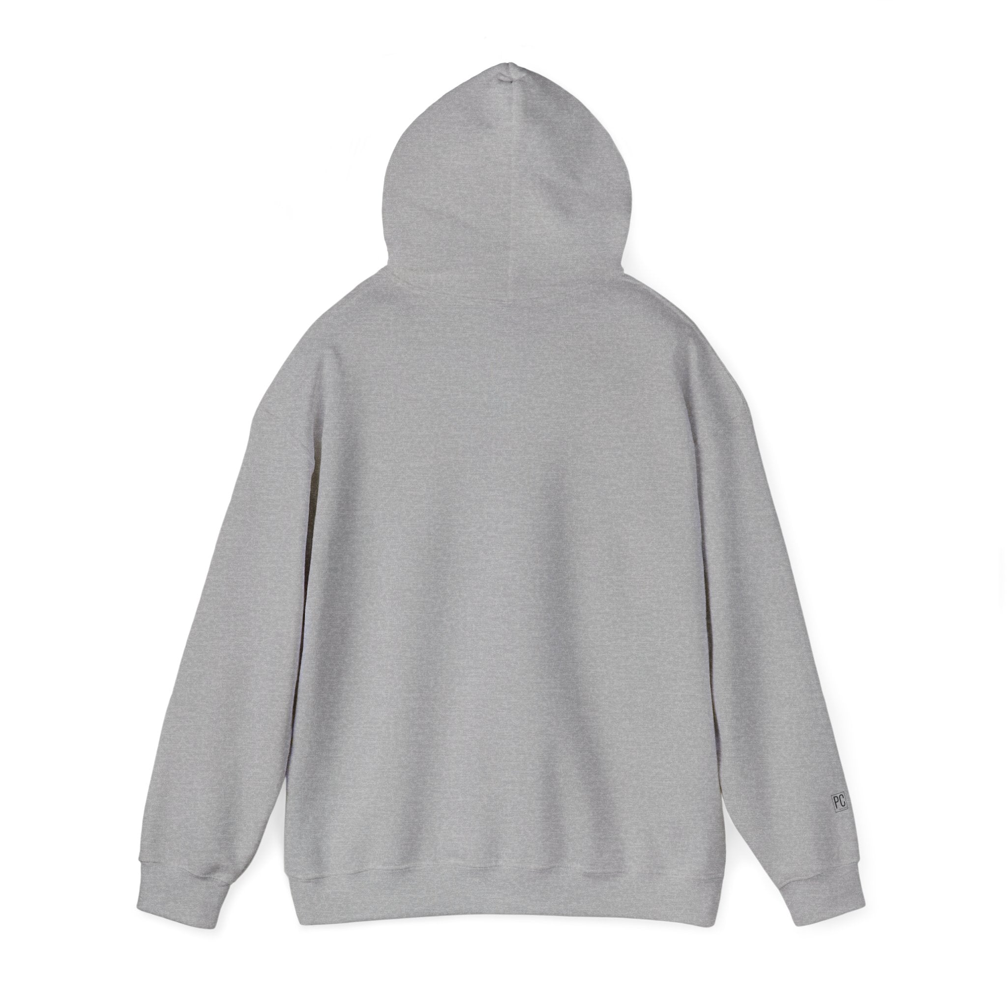 Poetic Chaos Minimalist Hoodie — Small Chest Text Pullover