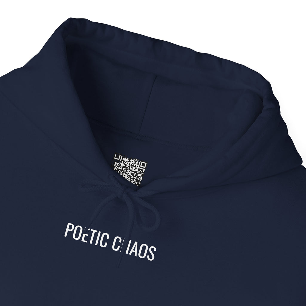 Poetic Chaos Hoodie — Minimal Black Streetwear Pullover white label