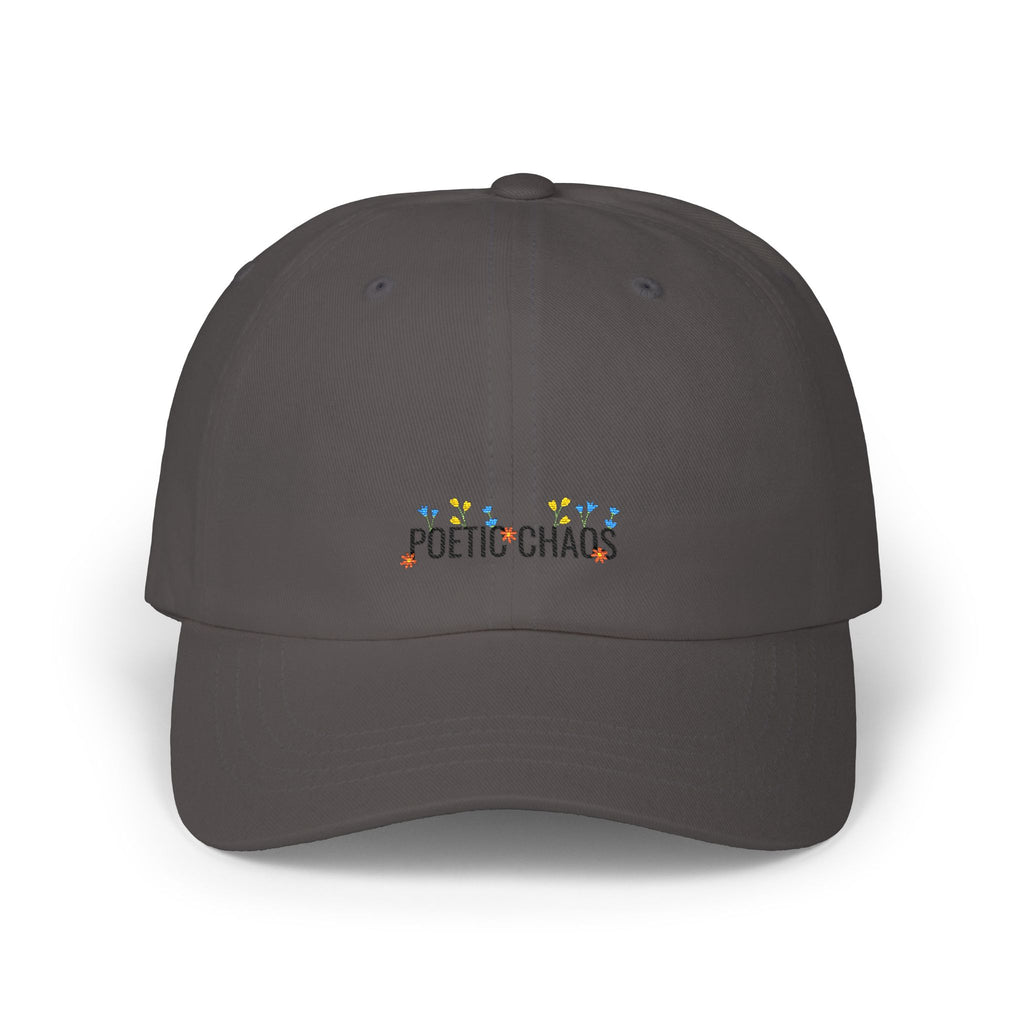Dad Cap — "Poetic Chaos" Embroidered Floral Dad Hat