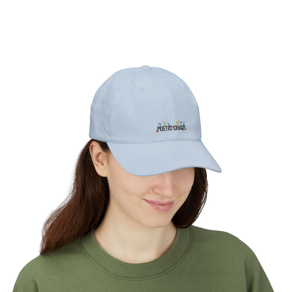 Dad Cap — "Poetic Chaos" Embroidered Floral Dad Hat